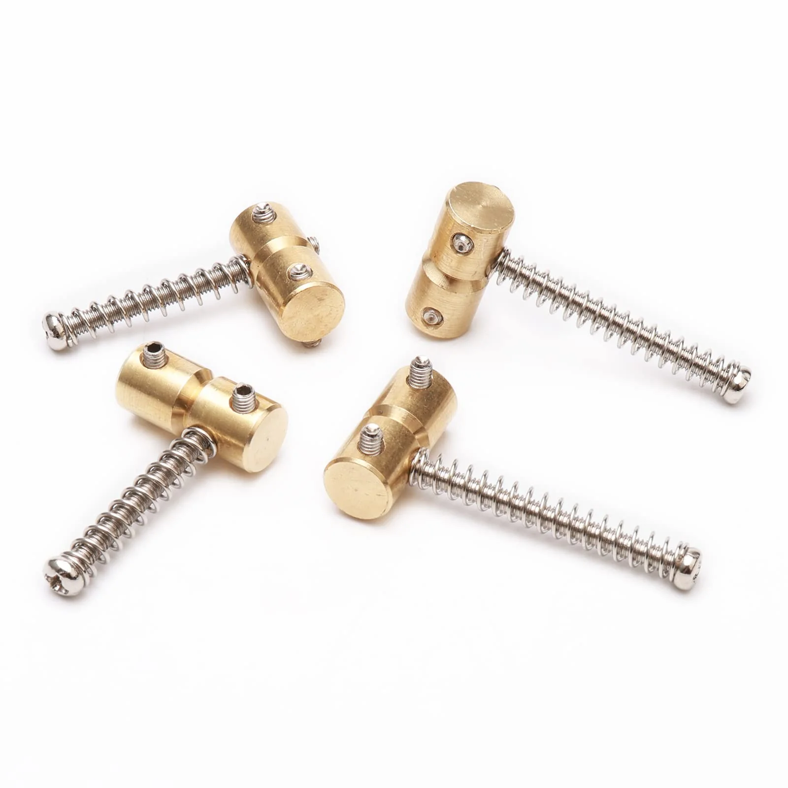 Brass Bass Bridge Saddles for 4 String PB Precision Bass JB Jazz Bass Guitar Vintage Electric Guitar Replacement(4 Pack, Golden) - Image 3
