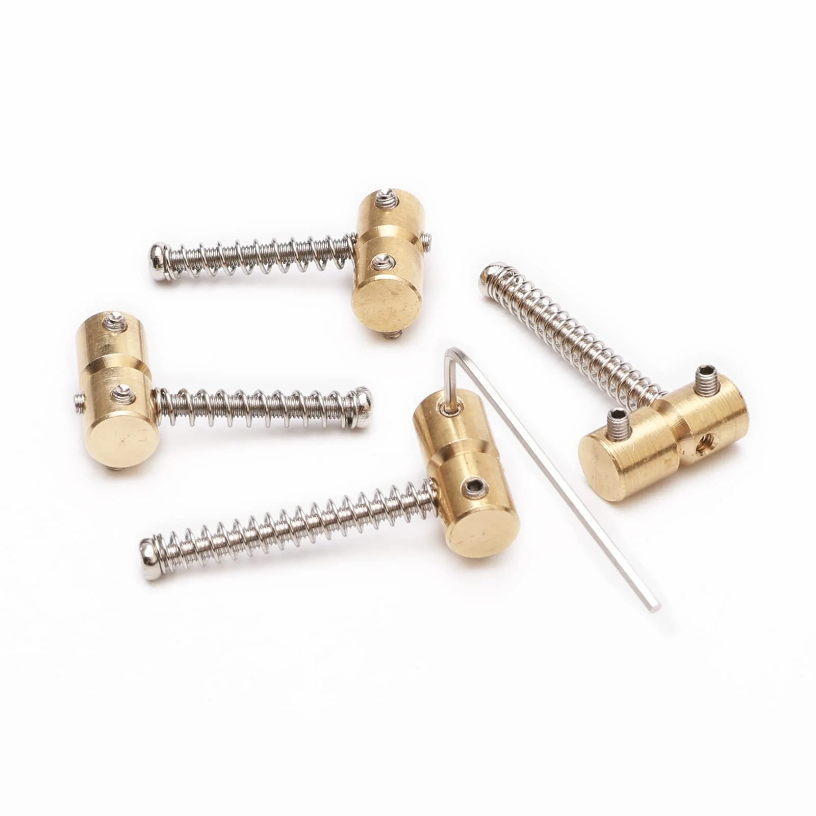 Brass Bass Bridge Saddles for 4 String PB Precision Bass JB Jazz Bass Guitar Vintage Electric Guitar Replacement(4 Pack, Golden) - Image 4