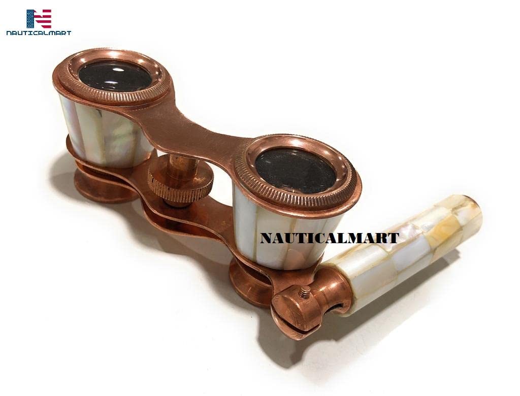 Brass Binocular Mother of Pearl - Antique Opera Binocular by NauticalMart Vintage Marine Spyglass Collectible Binocular Sailor Instrument for Bird Watching Camping - Image 7