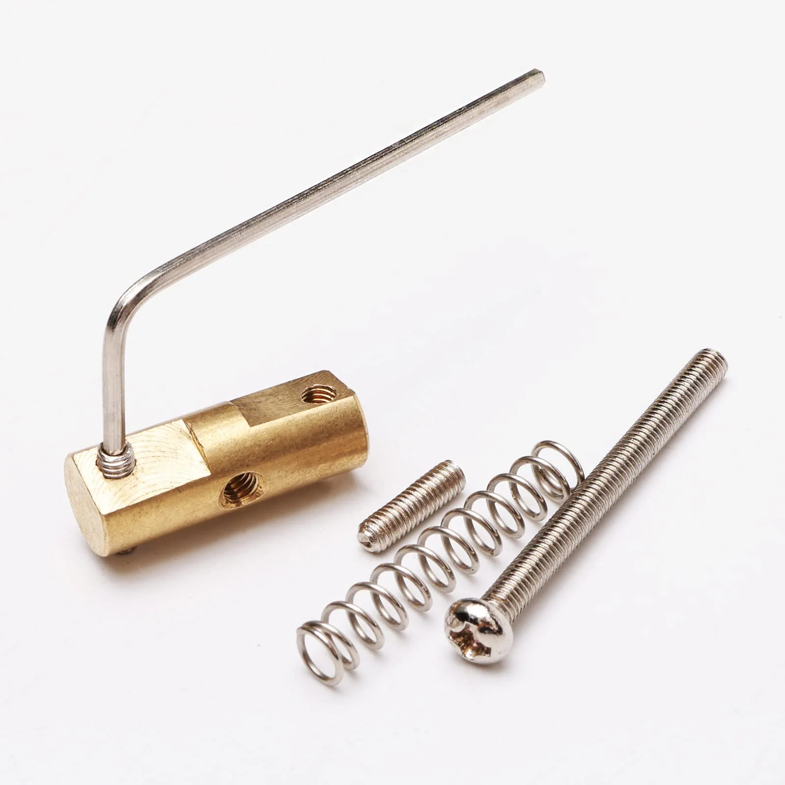 Brass Bridge Saddles Replacement for Tele Bass Electric Guitar (3 Pack, Golden with Wrench) - Image 5