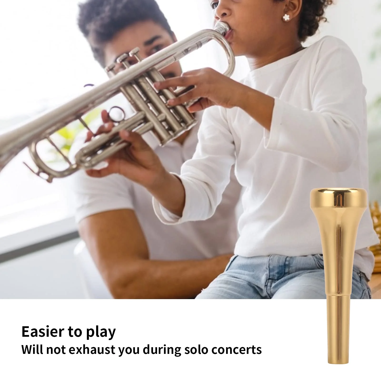 Brass Trumpet Mouthpiece (3C 5C 7C) - Superior Sound Quality Professional Musical Instrument Accessory for Beginner & Pro Players - Image 3