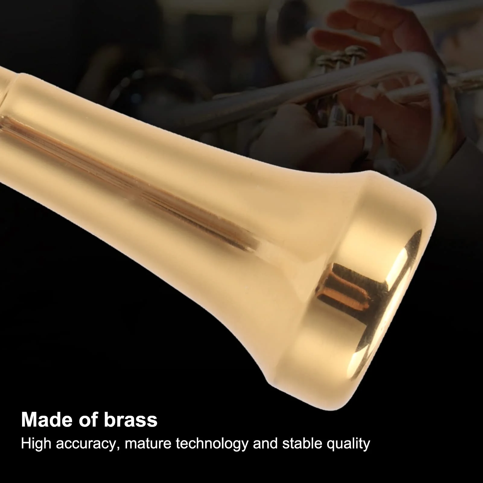 Brass Trumpet Mouthpiece (3C 5C 7C) - Superior Sound Quality Professional Musical Instrument Accessory for Beginner & Pro Players - Image 4