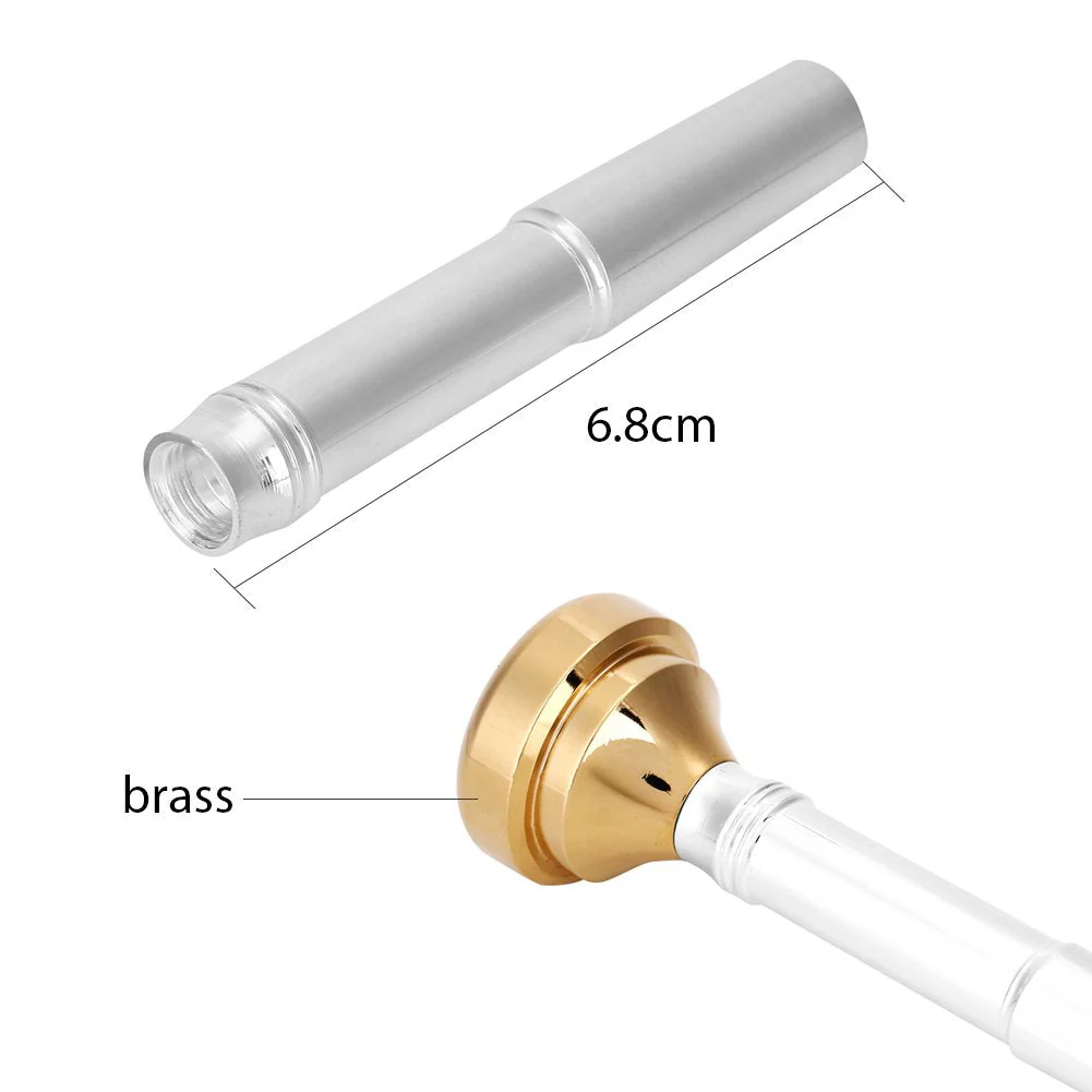 Brass Trumpet Mouthpiece Set, 1 1/2C 3C 5C 7C Mouthpiece Sizes with Storage Case - Image 4