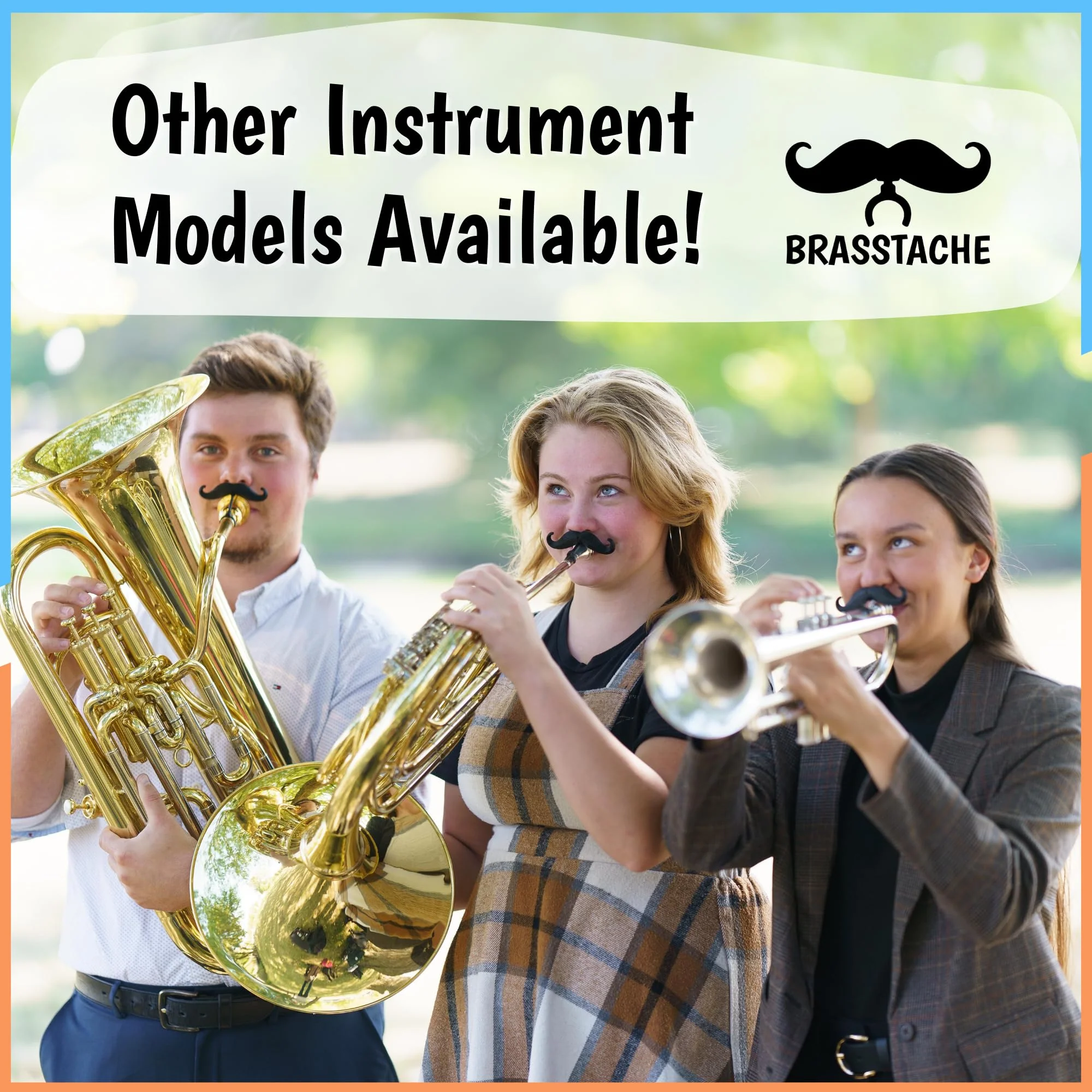 Brasstache 2.0 for Kids - (2-pack) Clip-on Mustache for Brass Players, Original Mustache Size (French Horn) French Horn - Image 6