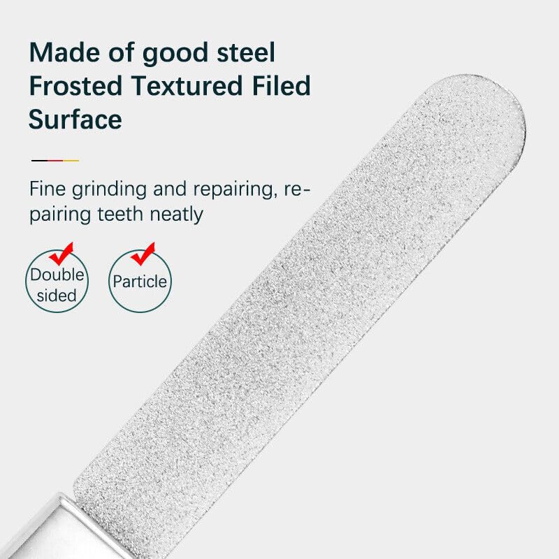 BRAVECOW Molar Tooth Grinding Tool, Grinding and Grinding Tool for Adults, Correction Stainless Steel Tooth File Teeth Grinding Tools Wisdom Tooth Sandpaper Stick - Image 2