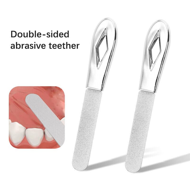 BRAVECOW Molar Tooth Grinding Tool, Grinding and Grinding Tool for Adults, Correction Stainless Steel Tooth File Teeth Grinding Tools Wisdom Tooth Sandpaper Stick - Image 3