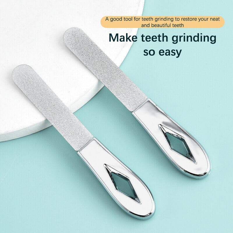 BRAVECOW Molar Tooth Grinding Tool, Grinding and Grinding Tool for Adults, Correction Stainless Steel Tooth File Teeth Grinding Tools Wisdom Tooth Sandpaper Stick - Image 4