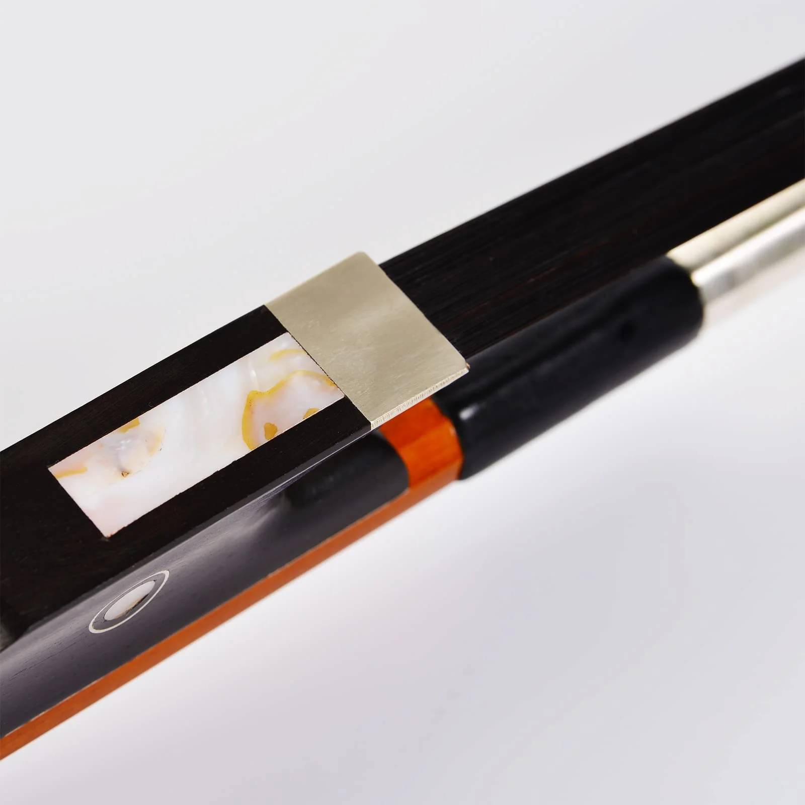 Brazilwood Ebony Violin Bow 3/4 with Natural Horsehair (Black Horse Hair Violin Bow 3/4) Black Horse Hair Violin Bow 3/4 - Image 2