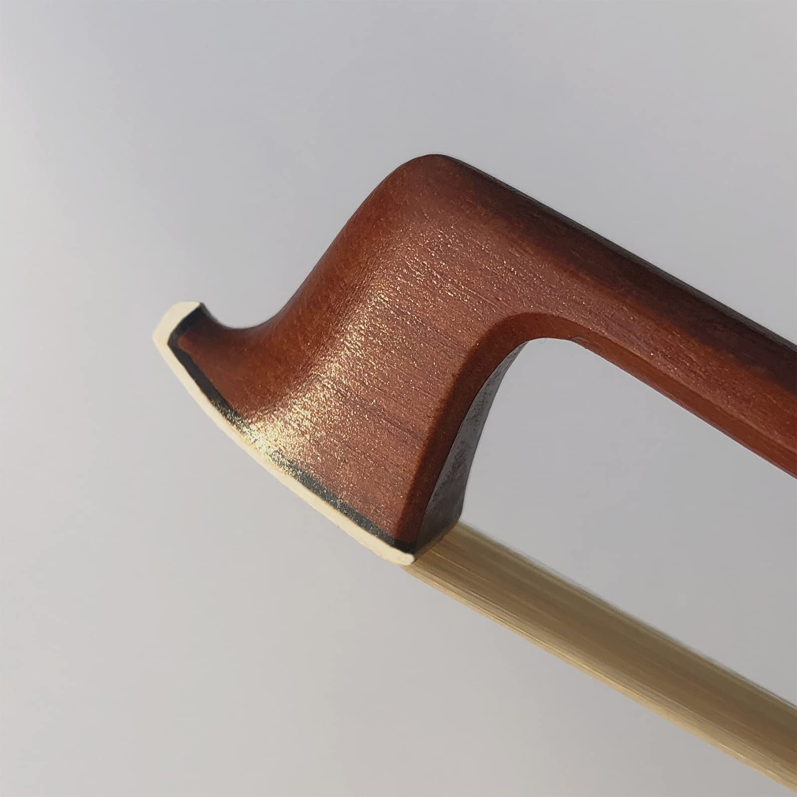 Brazilwood Ebony Violin Viola Cello Bow Full Size Ebony Frog with Natural Horsehair (Viola bow 3/4) Viola bow 3/4 - Image 2