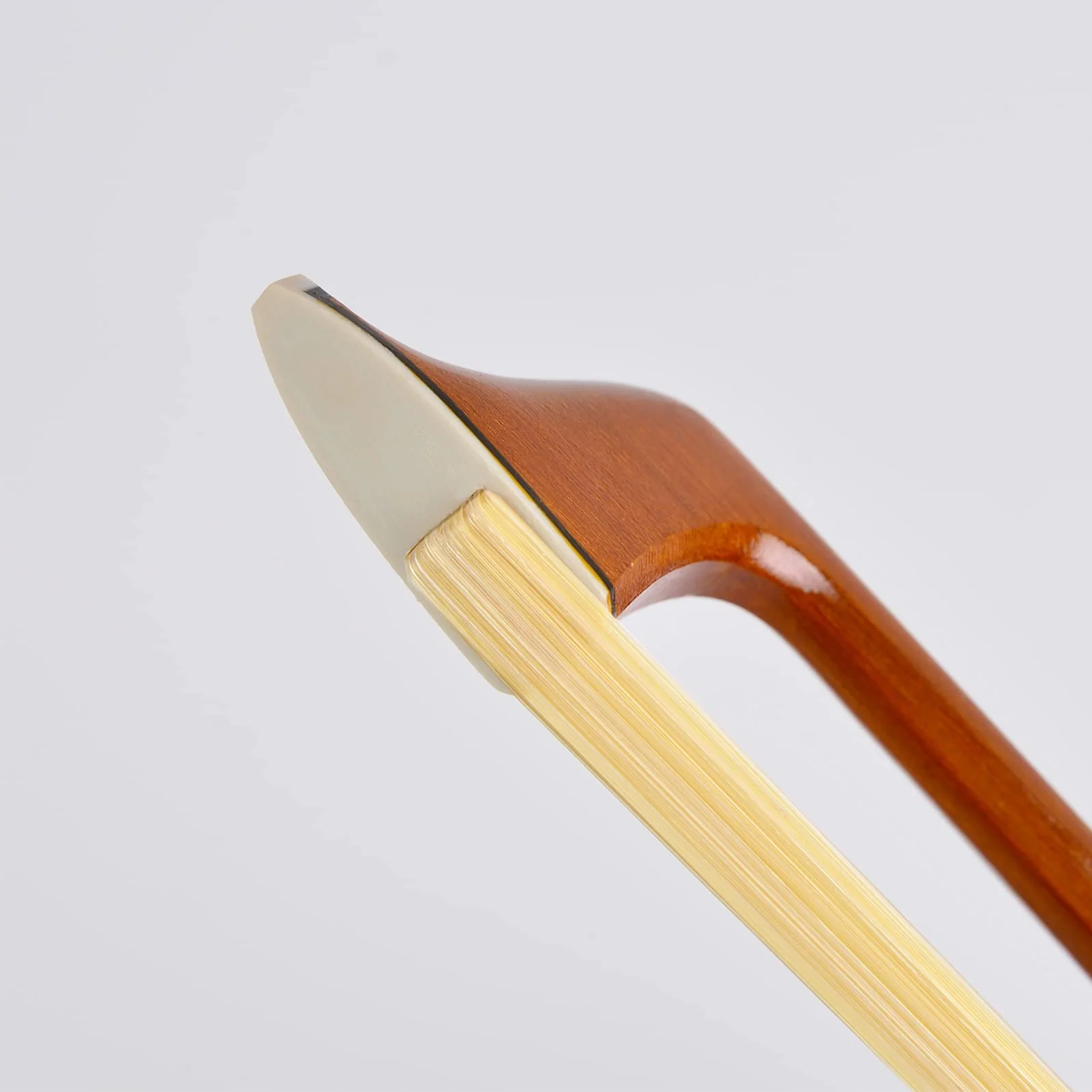 Brazilwood Ebony Violin Viola Cello Bow Full Size Ebony Frog with Natural Horsehair (Viola bow 3/4) Viola bow 3/4 - Image 4