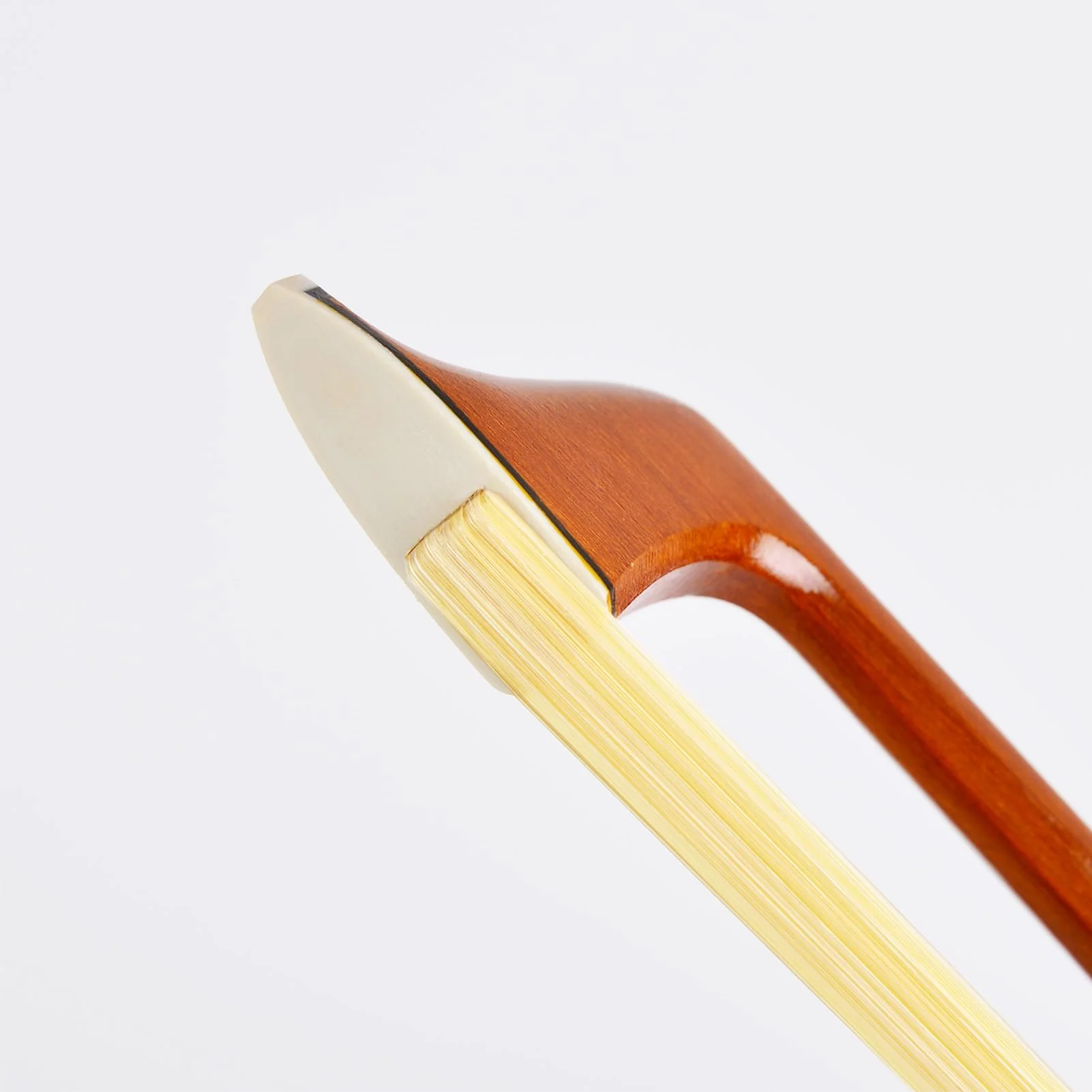 Brazilwood Ebony Violin Viola Cello Bow Full Size Ebony Frog with Natural Horsehair (Violin bow 1/2) Violin bow 1/2 - Image 5