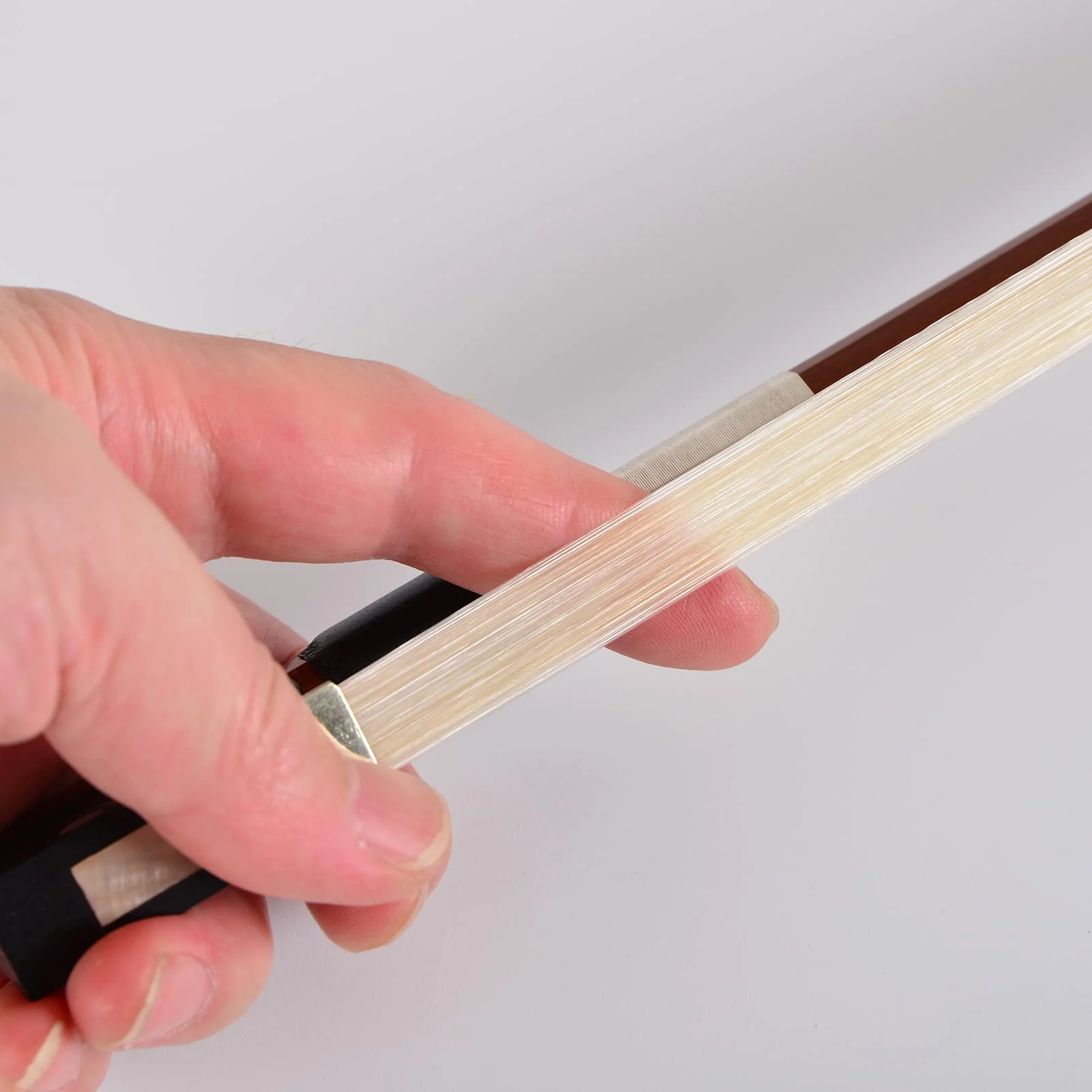 Brazilwood Ebony Violin Viola Cello Bow Full Size Ebony Frog with Natural Horsehair (Violin bow 1/2) Violin bow 1/2 - Image 6