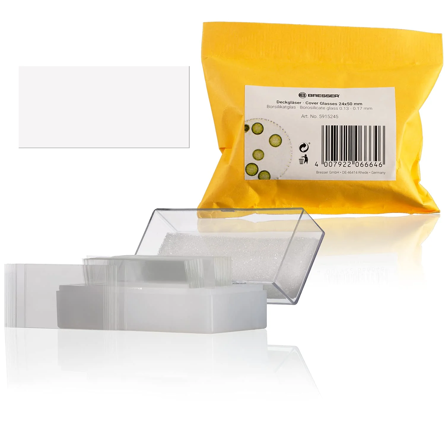 Bresser Microscope Cover Glasses Made of Borosilicate Glass 24 x 50 mm Pack of 100 - Image 4