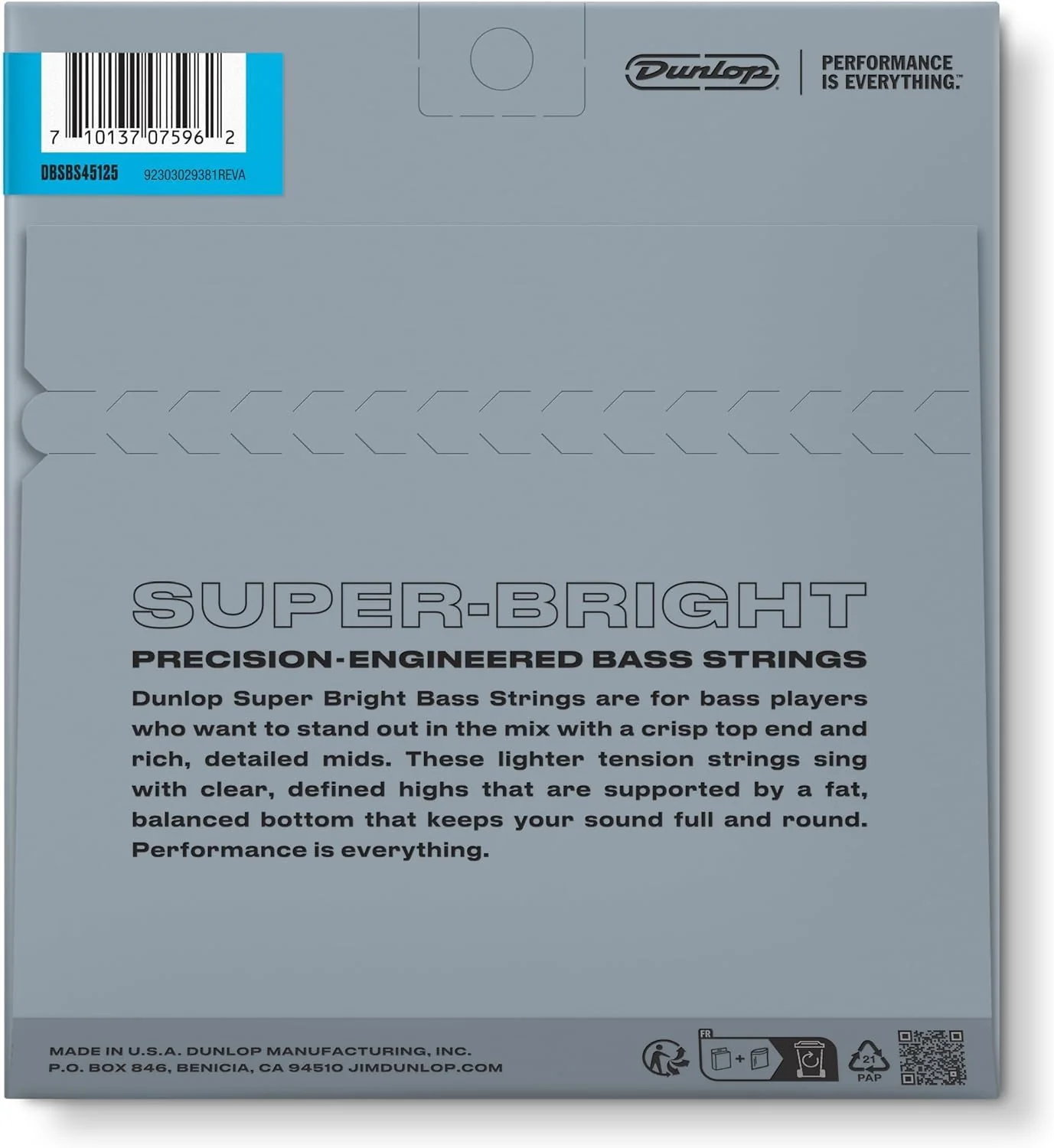 Briskdrop Dunlop DBSBS45125 Super Bright Bass Strings, Stainless Steel, Medium, 045-.125, 5 Strings/Set (2 Pack) - Image 3