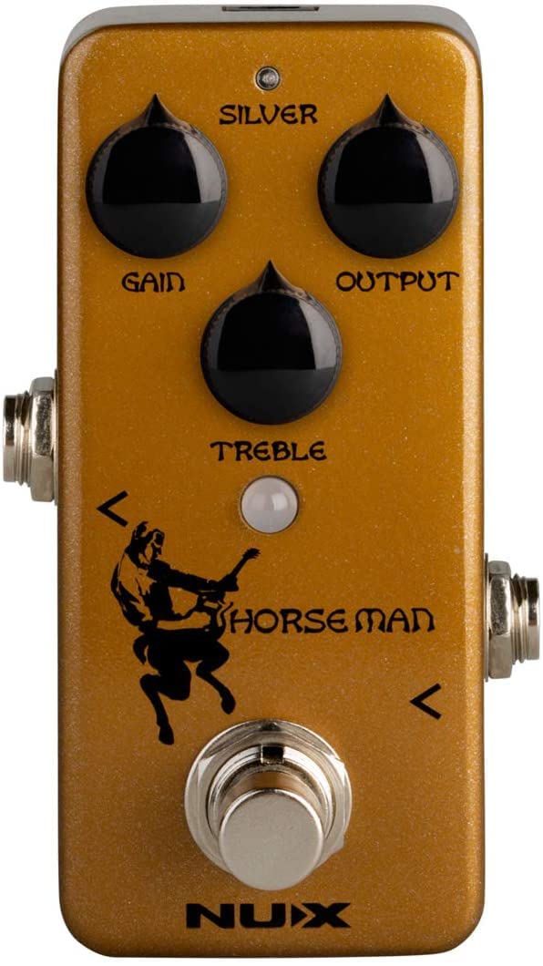 Briskdrop NUX Horseman Overdrive Guitar Effect Pedal Bundle with Instrument Cable, 2 Patch Cables, and 6 Dunlop Picks, Assorted,Gold,Transparent,Silver - Image 2