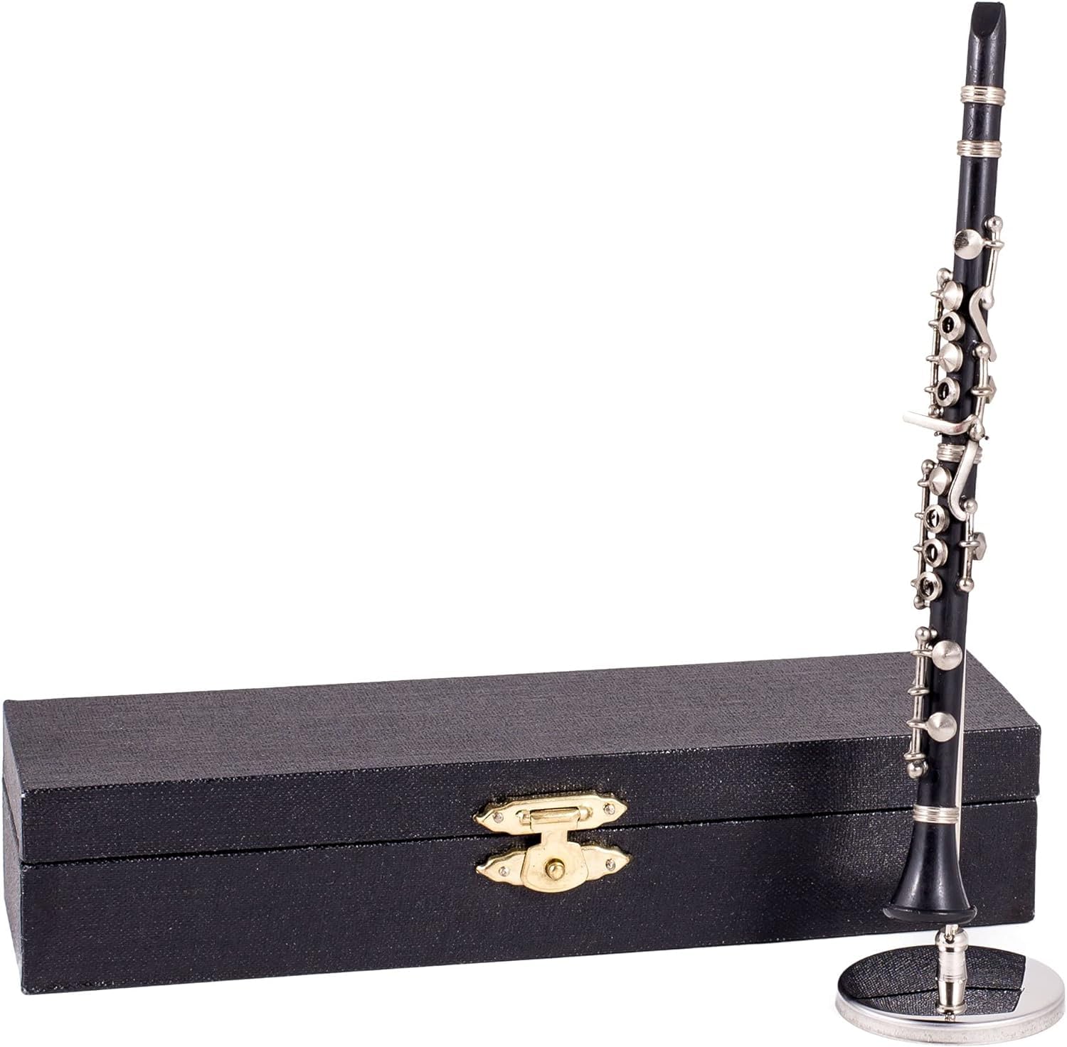 Broadway Gift Black Clarinet Music Instrument Miniature Replica with Case - Size 6.25 in. - Image 2