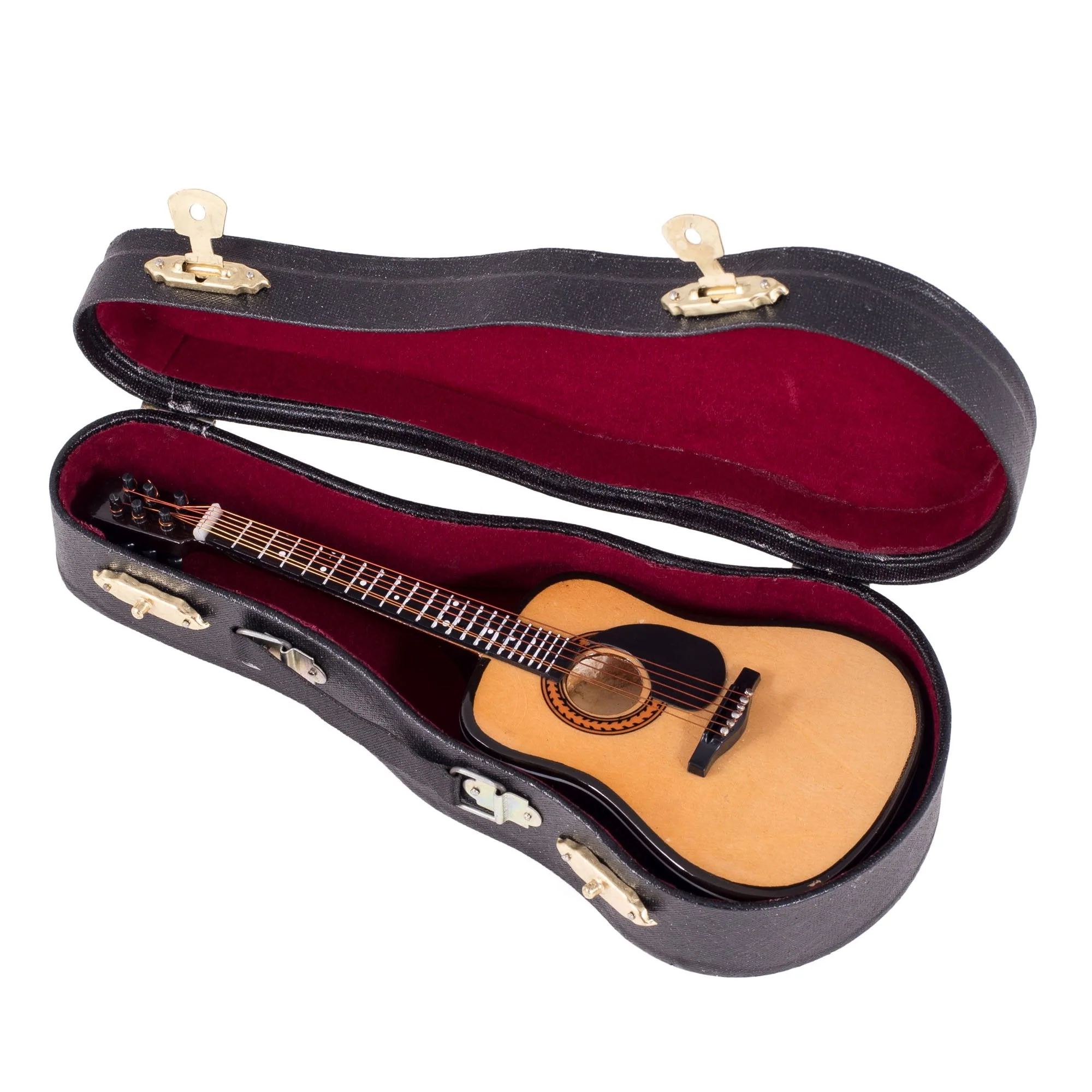 Broadway Gifts Co. Classic Steel String Guitar with Pick Guard Case and Stand Figurine 7 Inch New - Image 2