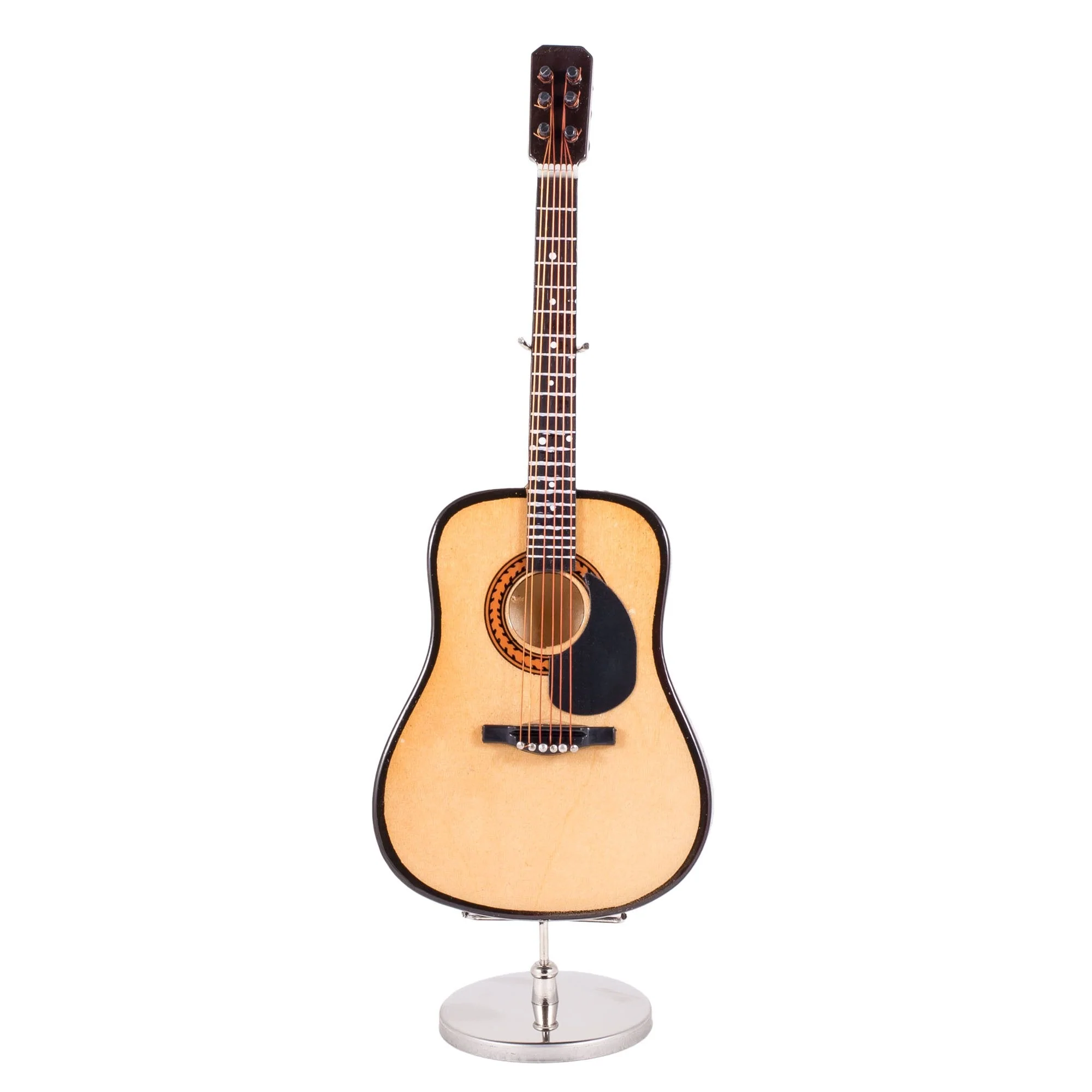 Broadway Gifts Co. Classic Steel String Guitar with Pick Guard Case and Stand Figurine 7 Inch New - Image 3