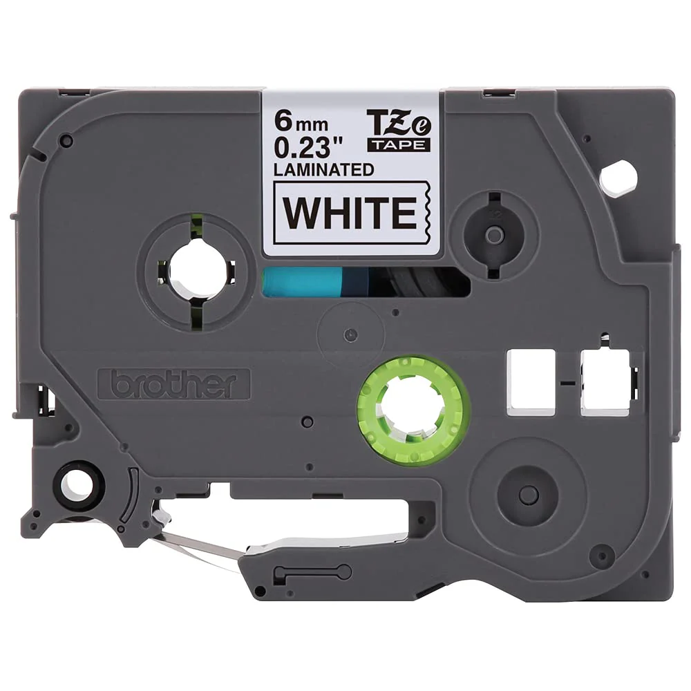 Brother Genuine P-touch TZE-211 Label Tape 1, 1/4" (0.23") Standard Laminated P-touch Tape, Black on White, Laminated for Indoor or Outdoor Use, Water Resistant, 26.2 Feet (8M), Single-Pack 1/4" - Image 3