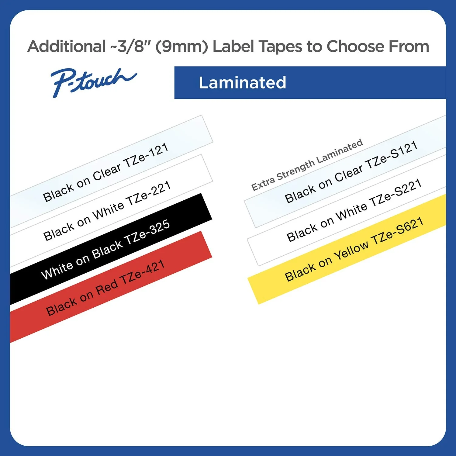 Brother Genuine P-touch TZE-221 Tape, 3/8" (0.35") Standard Laminated P-touch Tape, Black on White, Laminated for Indoor or Outdoor Use, Water Resistant, 26.2 Feet (8M), Single-Pack 3/8" - Image 4