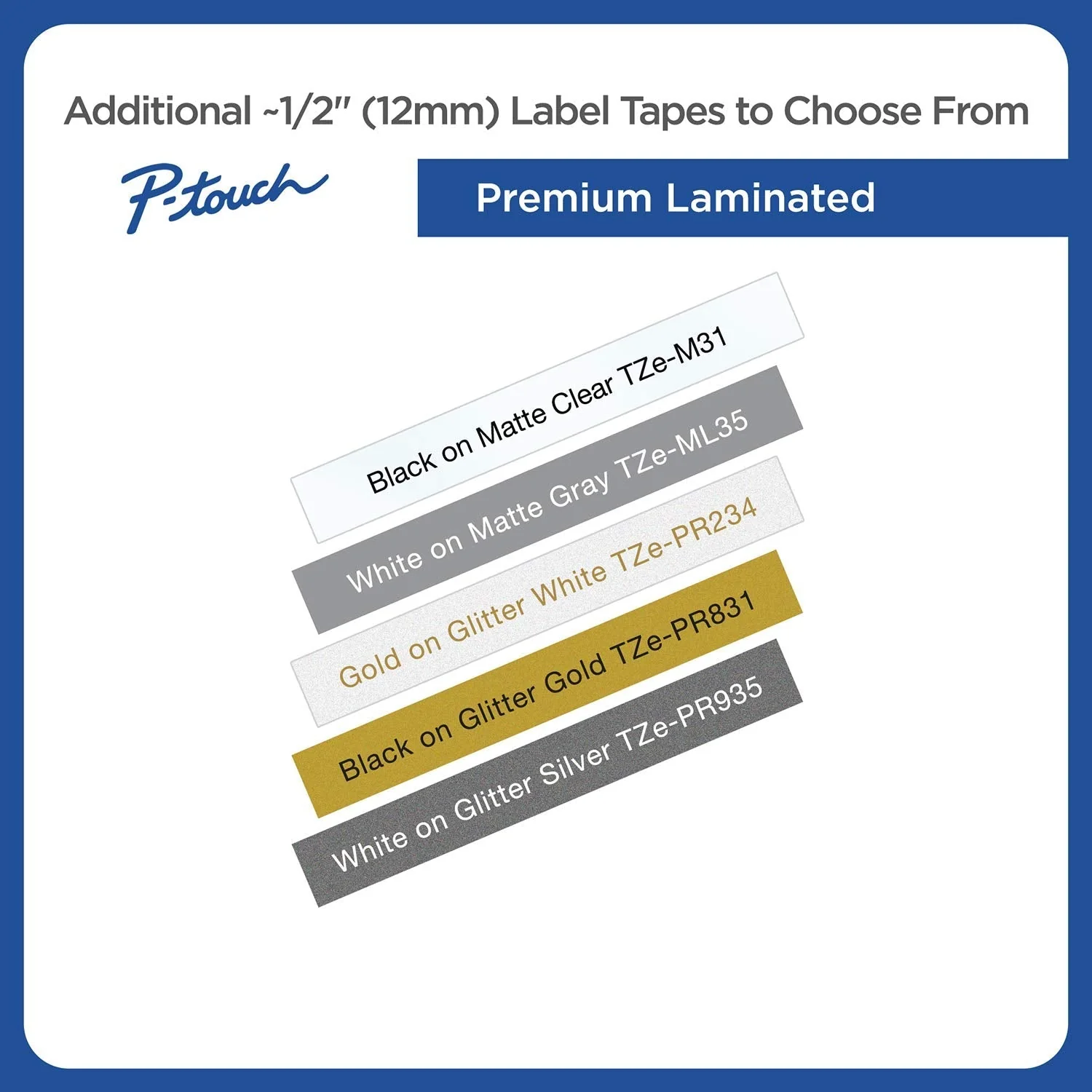 Brother Genuine P-touch TZE-231 Tape, 1/2" (0.47") Wide Standard Laminated Tape, Black on white, Laminated for Indoor or Outdoor Use, Water-Resistant, 0.47" x 26.2' (12mm x 8M), TZE231 Black on White Standard - Image 6
