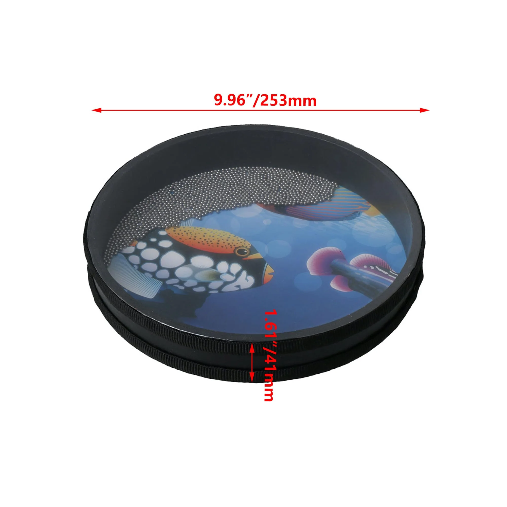 Bstinay 10Inch Ocean Drum Hand Percussion with Hardwood Shell Ocean Sound Drum Musical Instrument for Home School - Image 6