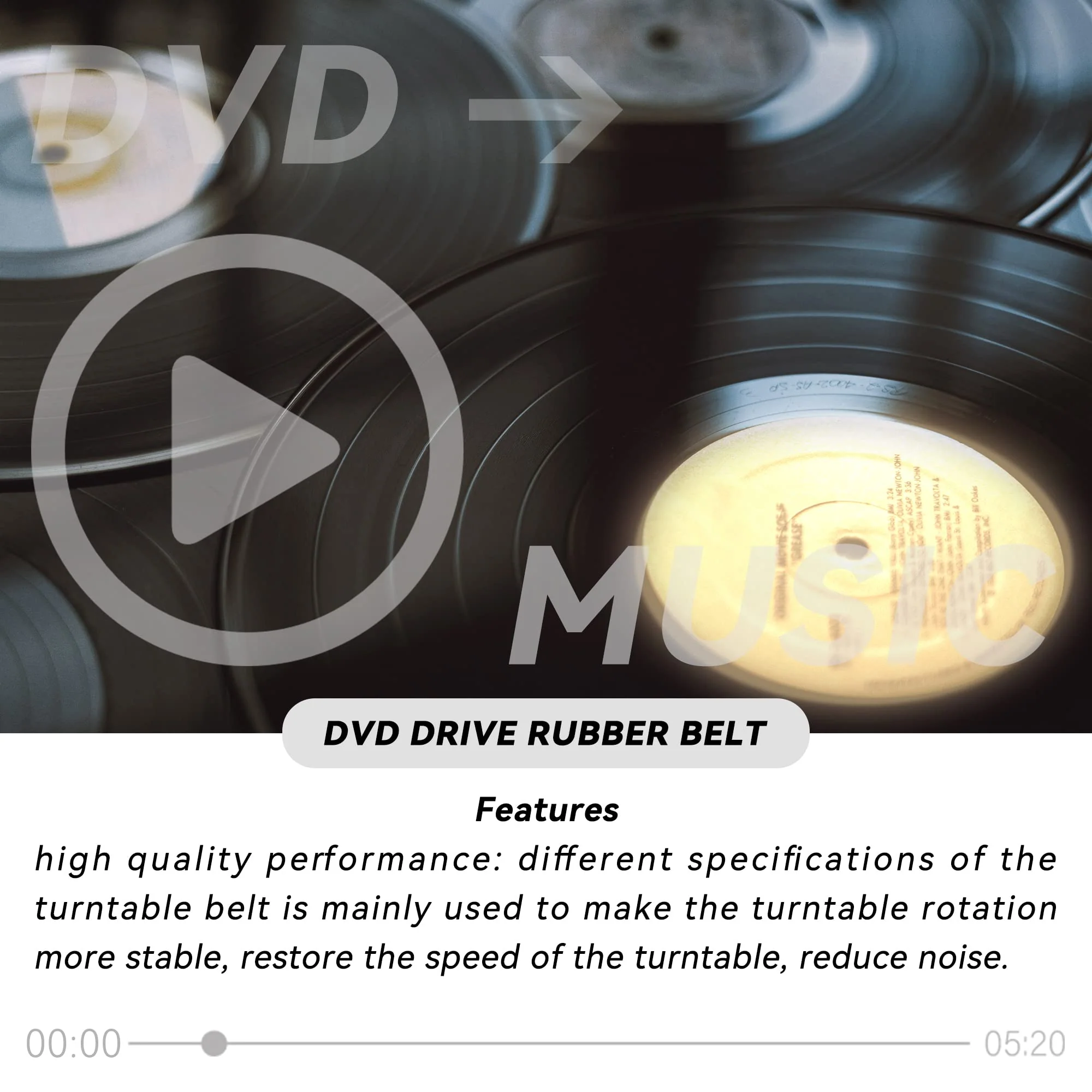 Bstinay 20PCS 25-170mm Mixed Square Cassette Tape Machine Recorder Rubber Belt Recorder Repair Maintenance Mixed Cassette - Image 6