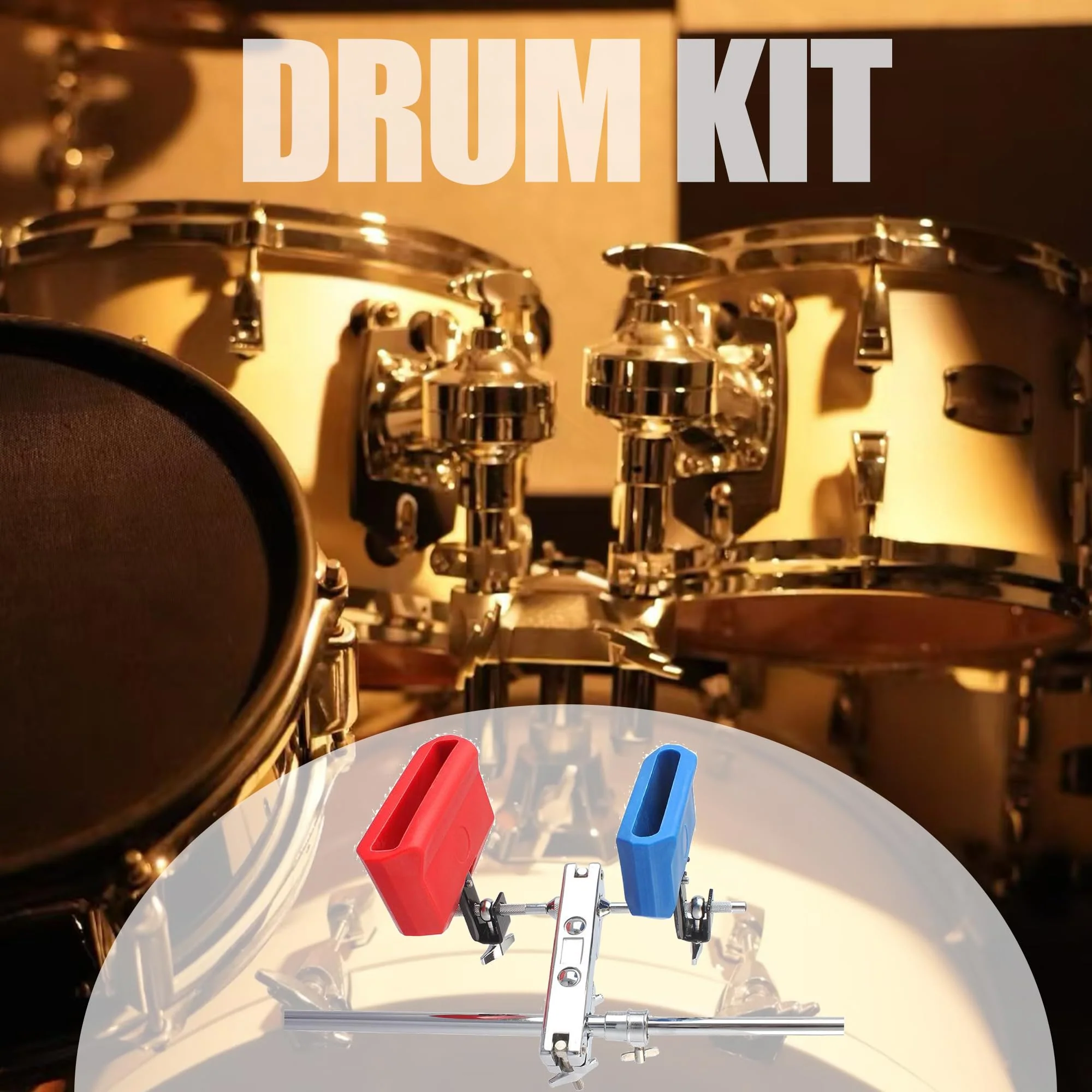 Bstinay 2PCS Plastic Musical Percussion Block 170×150×50MM Jam Block 150×120×40MM Red & Blue - Image 5