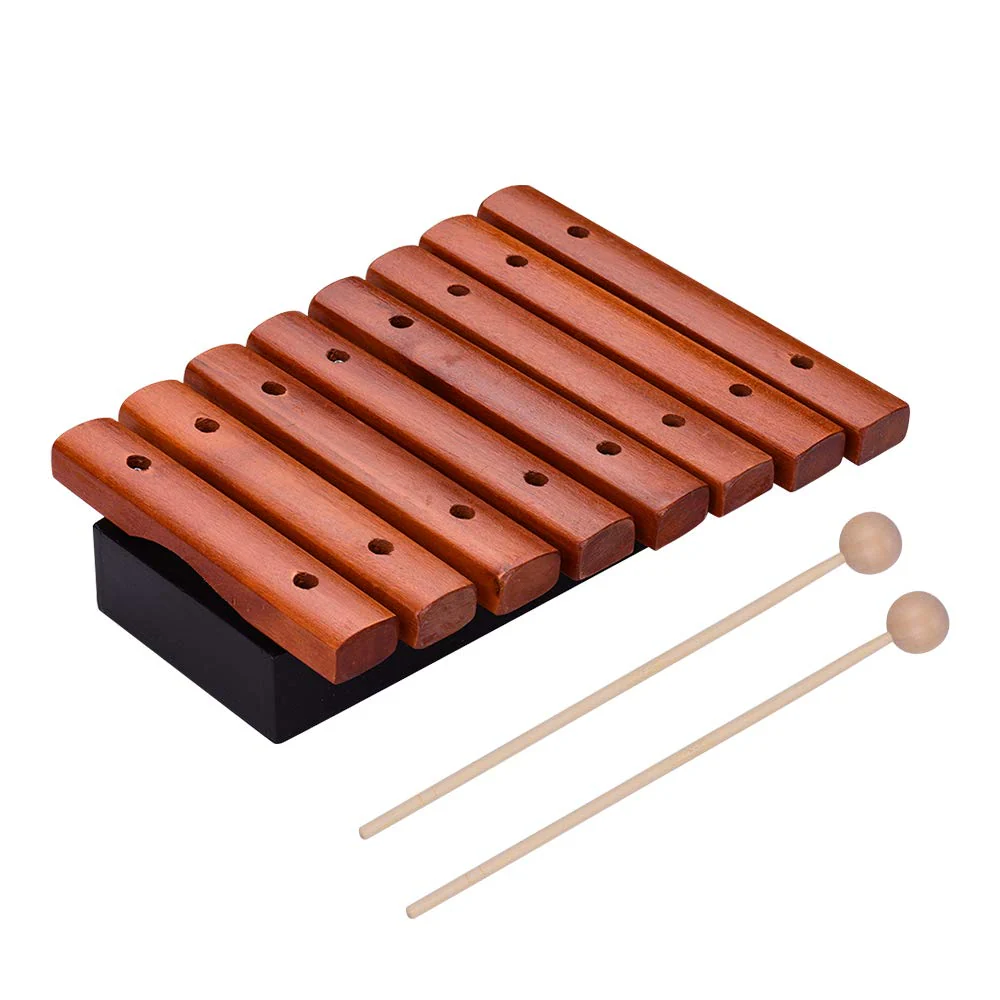 Btuty 8 Notes Wood Xylophone Includes 2 Wooden Mallets Music Tools Percussion Instrument - Image 3
