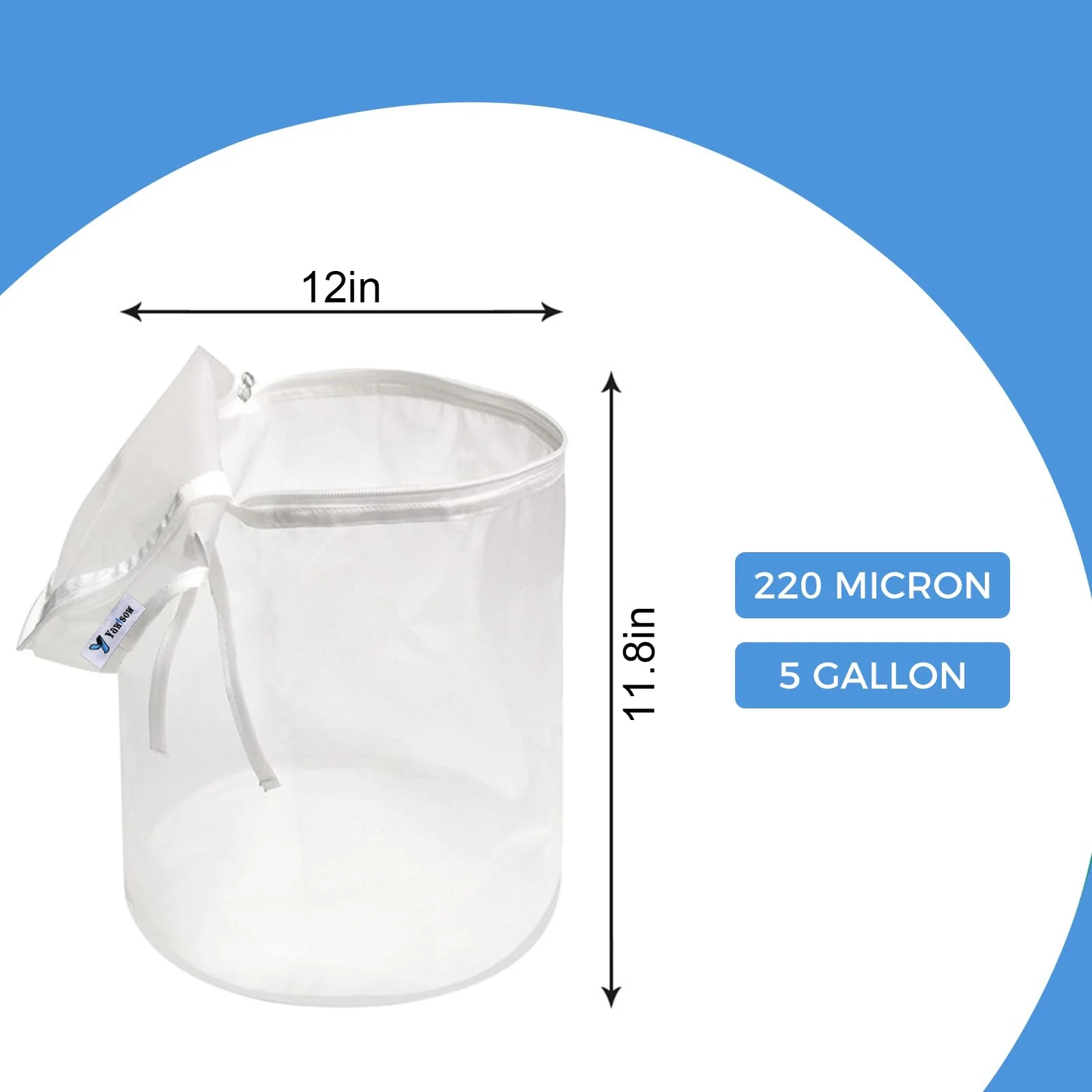 Bubble Bag 2 Gallon 220 Micron All Mash Bubble Hasch Bags Essence Extraction Bag Kit Filter Bag Zipper Bag Suitable for Herb Extraction and Production of Hash by Ice Extraction - Image 3