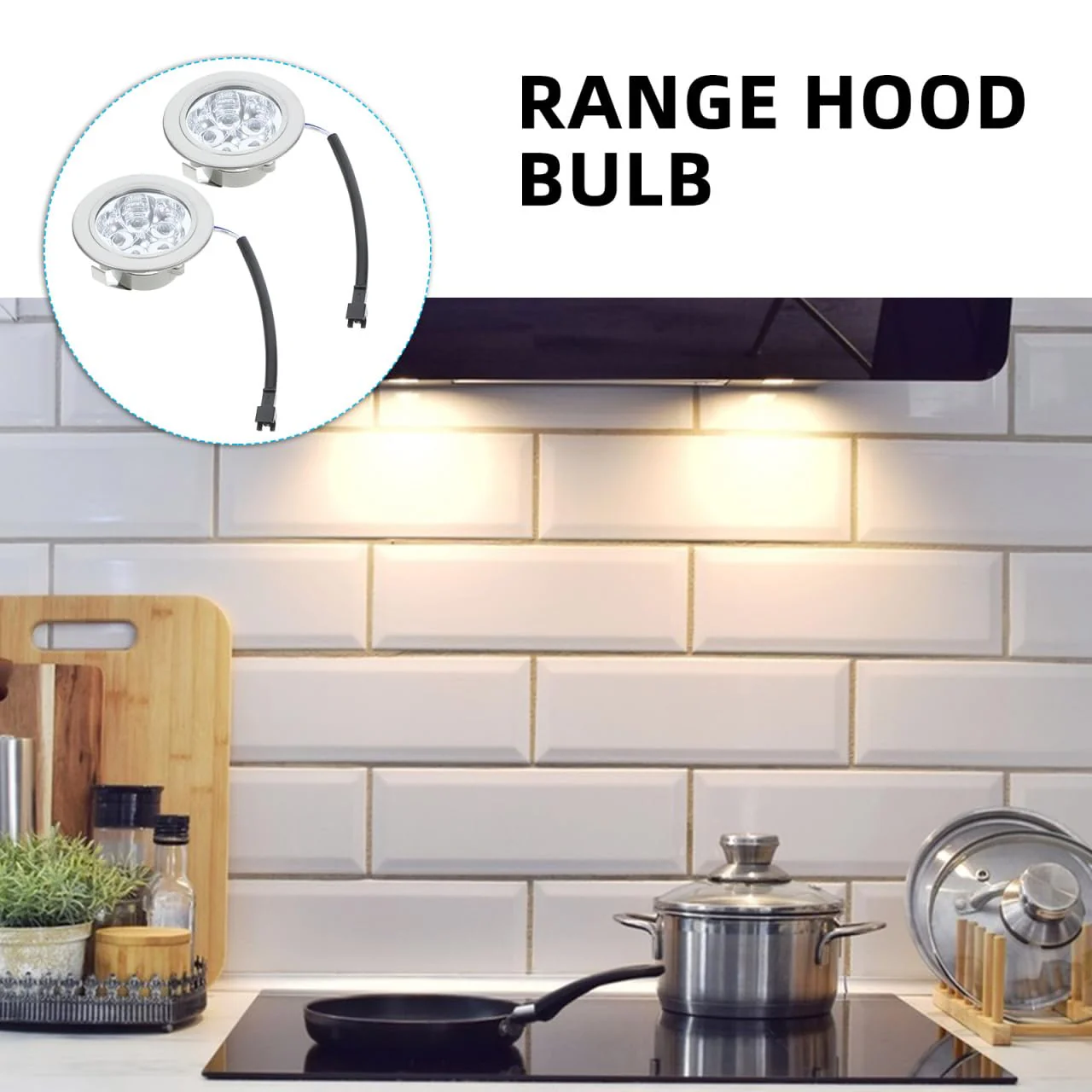 BUGUUYO Cooker Hood Light Fridge Lamp Cooker Hood Lamp LED Bulb Cooker Hood Cool Kitchen Light LED Rechargeable Light Bulb Kitchen Stove Lights Plastic Silver - Image 3