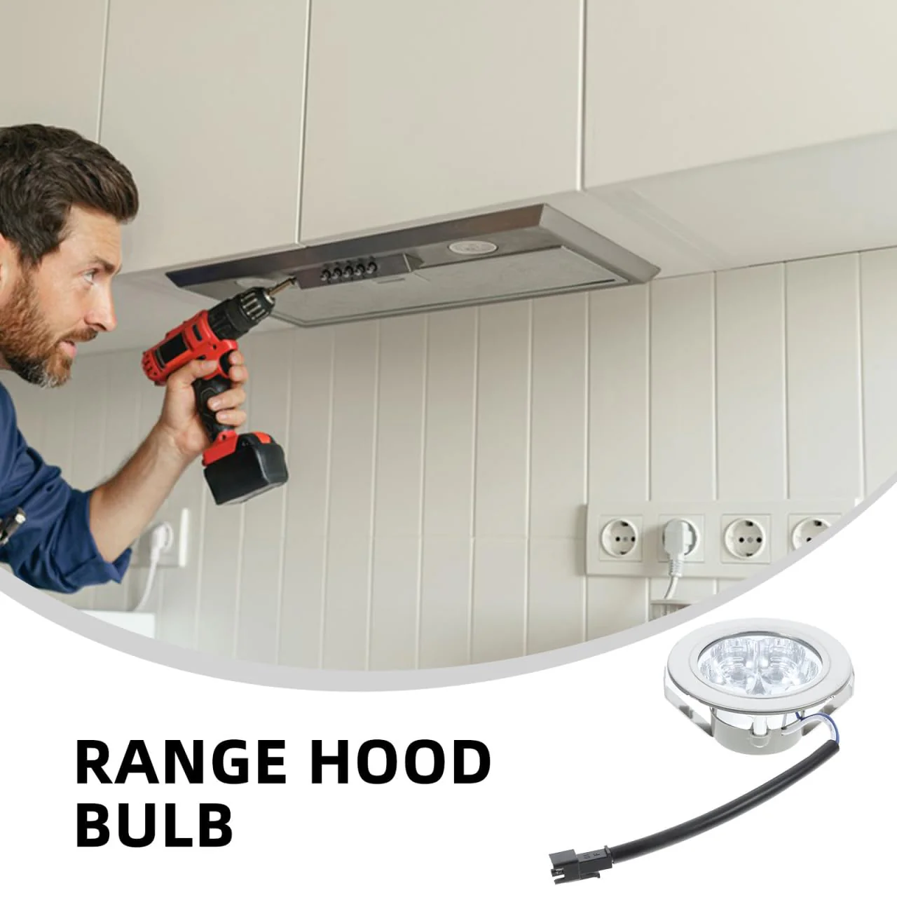 BUGUUYO Cooker Hood Light Fridge Lamp Cooker Hood Lamp LED Bulb Cooker Hood Cool Kitchen Light LED Rechargeable Light Bulb Kitchen Stove Lights Plastic Silver - Image 5