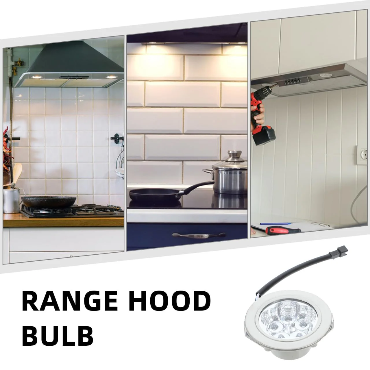 BUGUUYO Cooker Hood Light Fridge Lamp Cooker Hood Lamp LED Bulb Cooker Hood Cool Kitchen Light LED Rechargeable Light Bulb Kitchen Stove Lights Plastic Silver - Image 8
