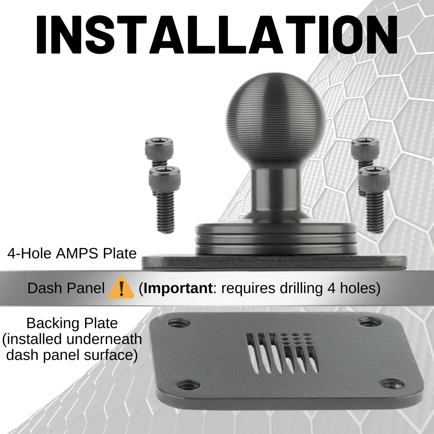 Bulletpoint Heavy Duty Vehicle Tablet Mount with Adjustable Mounting Arm Articulating Joint 20mm AMPS Ball Dash Mount - Image 2
