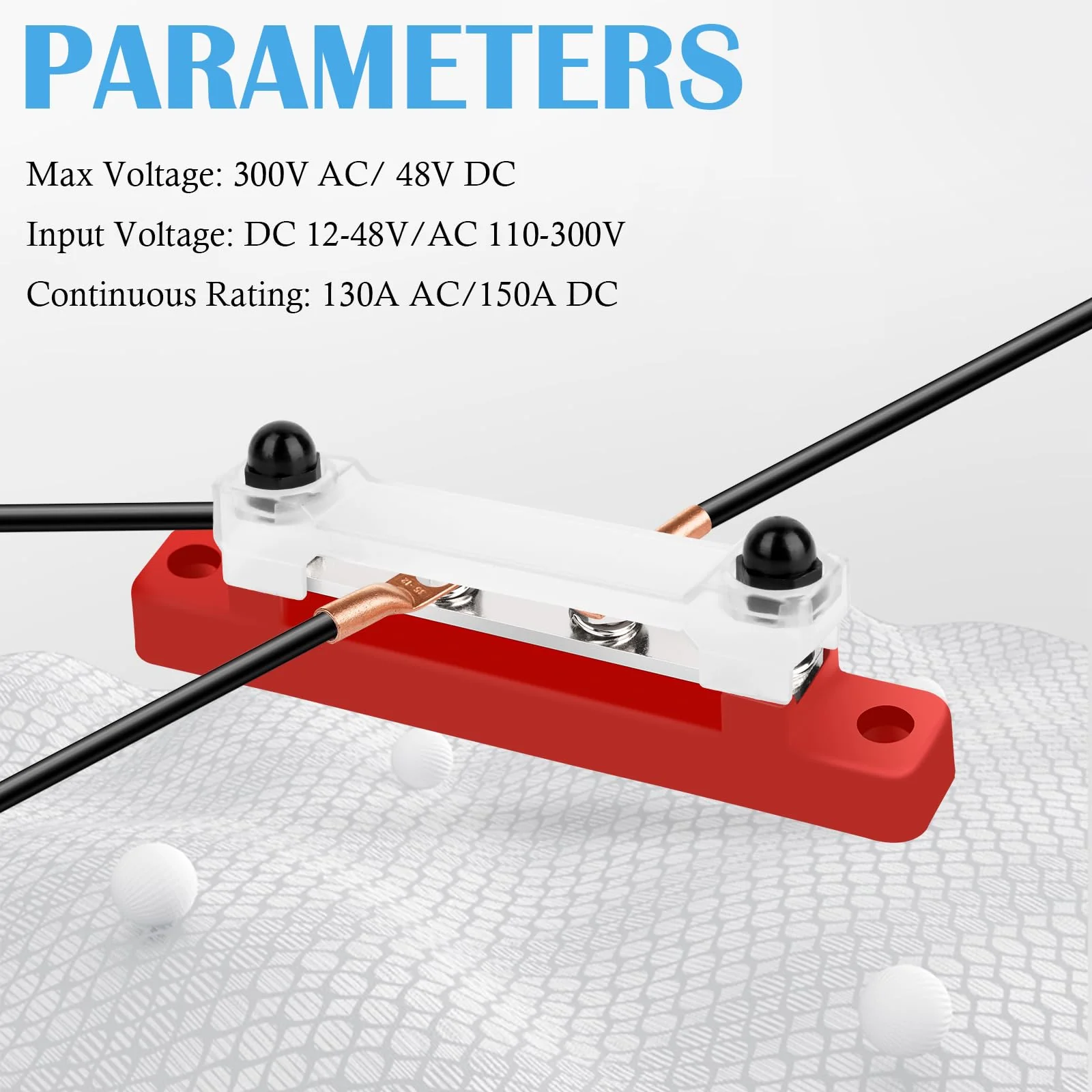 Busbar 12V-48V DC Busbar Busbar Power Rail Distribution Block Power Distribution Block with 4 x M6 Connection Bolts Black Red for RV Car Yacht Boat Pack of 2 - Image 4
