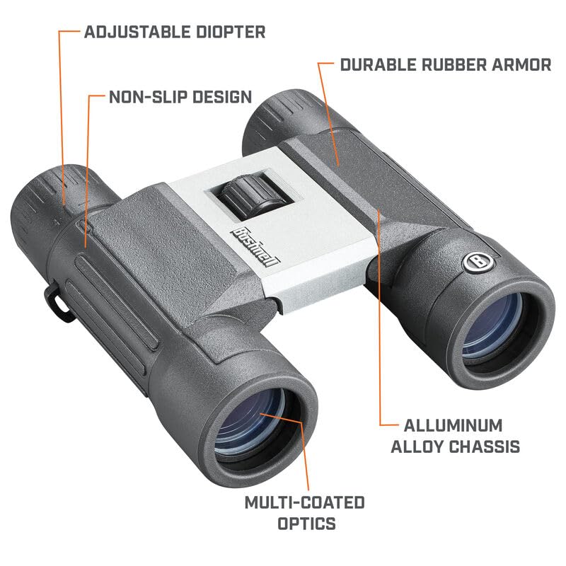 Bushnell PowerView 2 Binoculars Grey One Size - Image 3