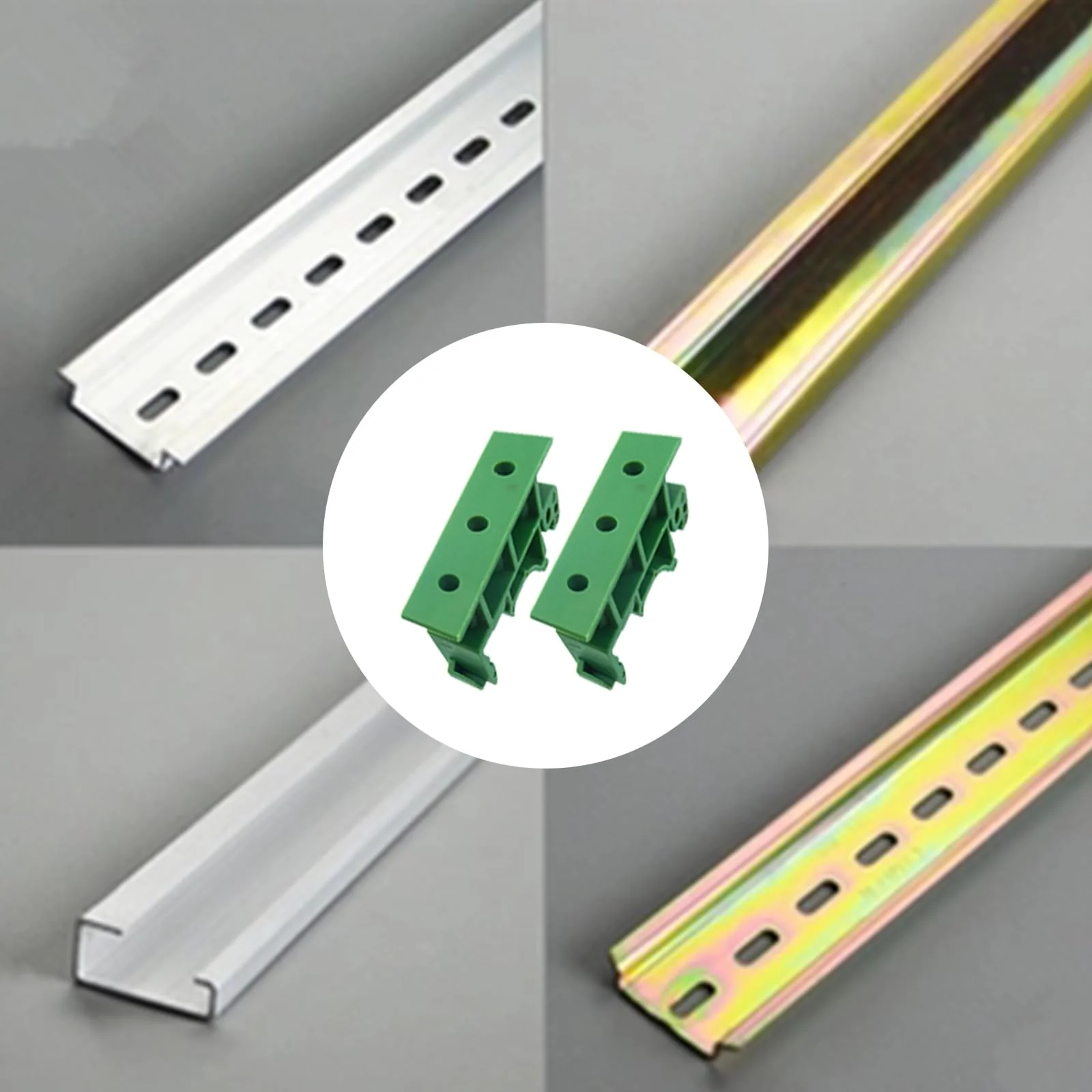 BuxiuGK 20 pieces (10 sets) PCB DIN C45 rail DIN rail adapter plastic with 40 screws for securing and holding circuit boards or electronic switching devices for 35 mm DIN rail - Image 6