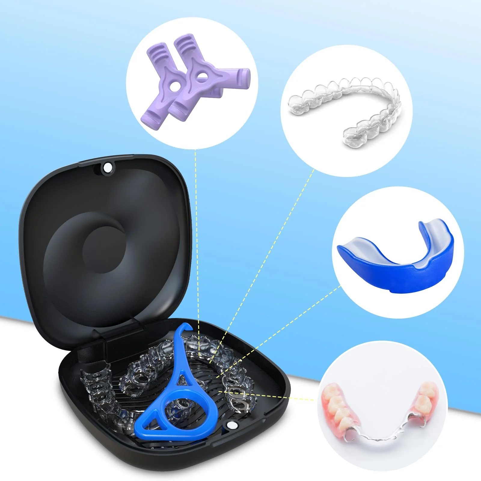 BVN Retainer Case Retainer Holder Cute Slim Aligner Case Slim Braces Case Teeth Aligner Case Customized Magnetic Closure Orthodontic Retainer Cases - Image 4