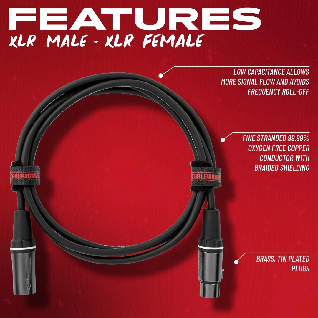 By Gator Cases Composer Series Deluxe 30 Foot XLR Microphone Cable, (GCWC-XLR-30) 30 Feet - Image 2