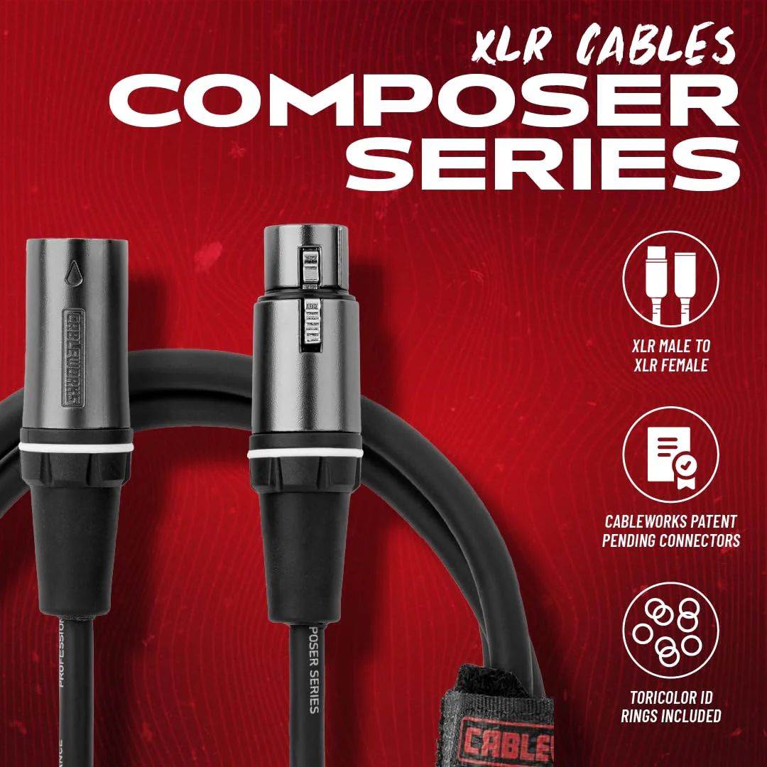 By Gator Cases Composer Series Deluxe 30 Foot XLR Microphone Cable, (GCWC-XLR-30) 30 Feet - Image 9