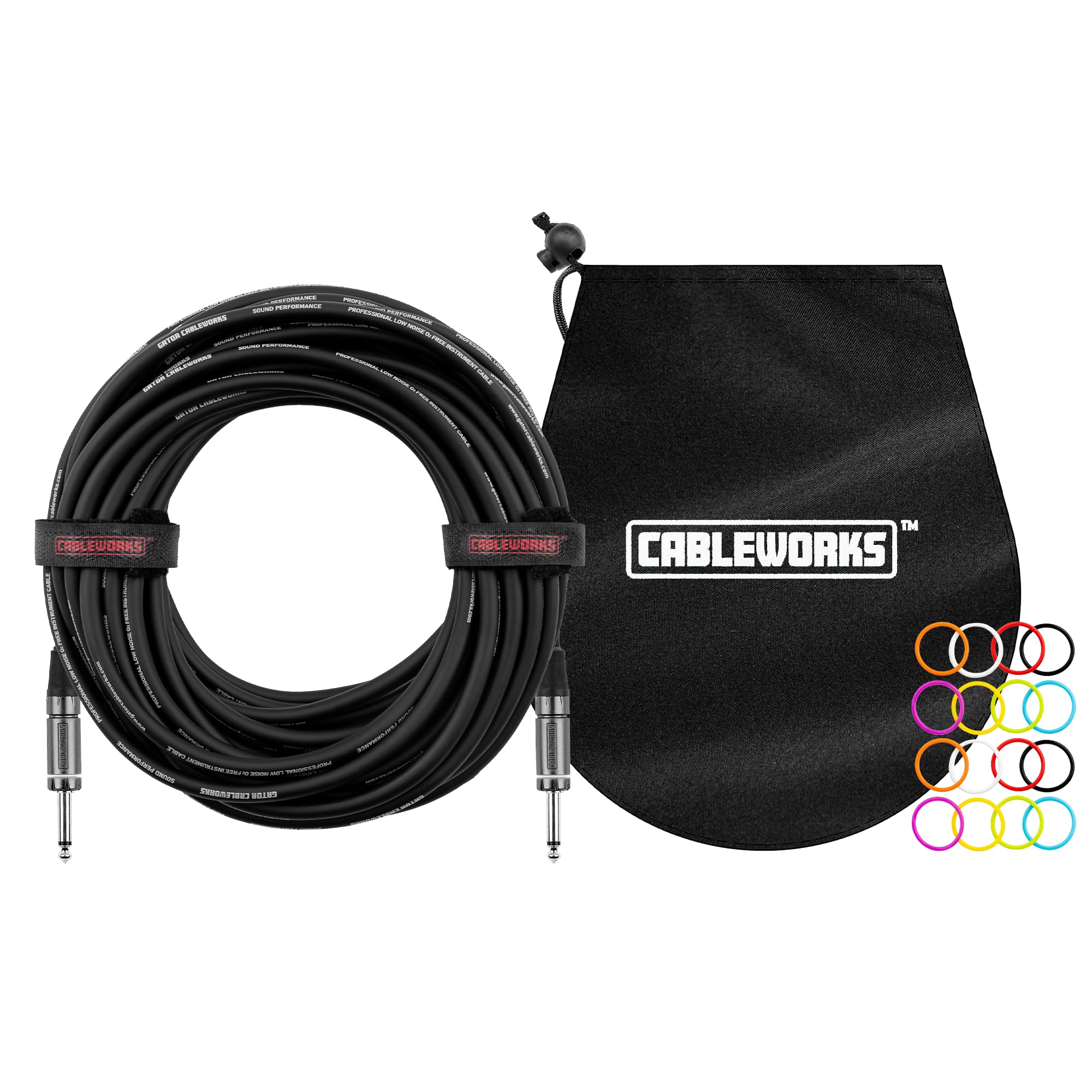by Gator Cases Composer Series Deluxe 30 Ft Straight to Straight Guitar Instrument Cable (GCWC-INS-30) 30 Feet - Image 14