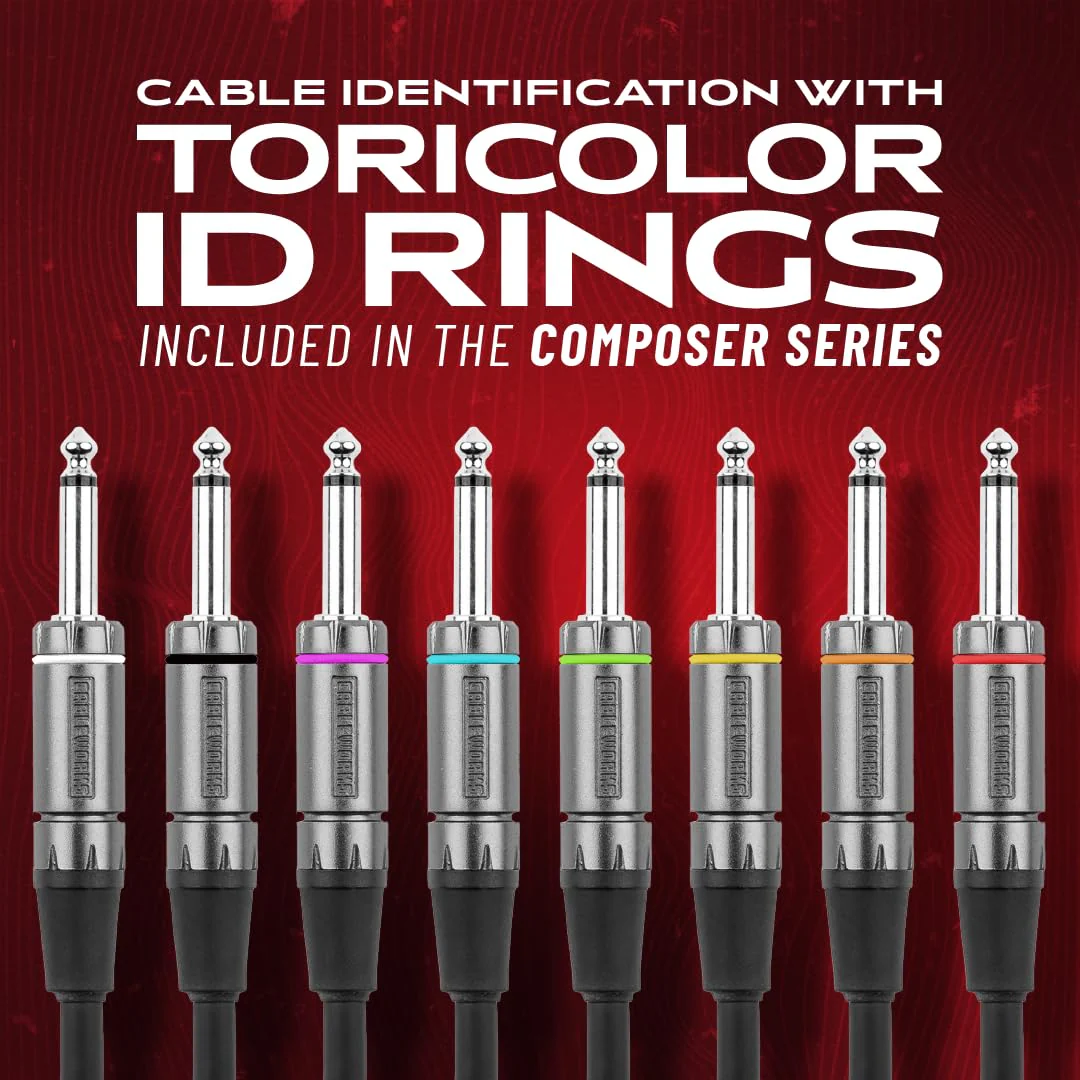 by Gator Cases Composer Series Deluxe 30 Ft Straight to Straight Guitar Instrument Cable (GCWC-INS-30) 30 Feet - Image 5