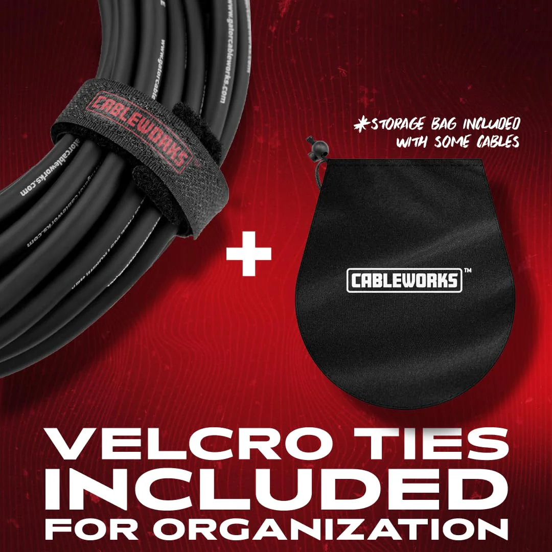 by Gator Cases Composer Series Deluxe 30 Ft Straight to Straight Guitar Instrument Cable (GCWC-INS-30) 30 Feet - Image 9