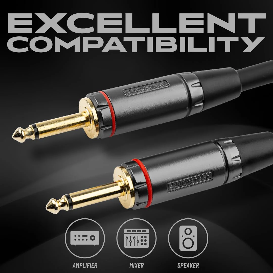 By Gator Cases Headliner Series Premium 15 Foot TS Speaker Cable, (GCWH-SPK-15) 15 Feet 1/4" TS - Image 4