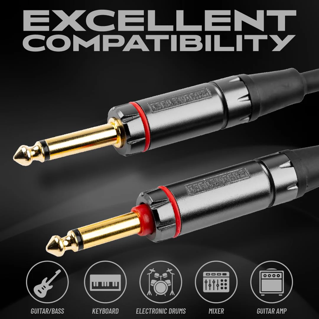 by Gator Cases Headliner Series Premium 20 Ft Straight to Straight Guitar Instrument Cable with Quiet Switch Technology (GCWH-INS-20QT) 20 Feet Quiet - Straight - Image 4