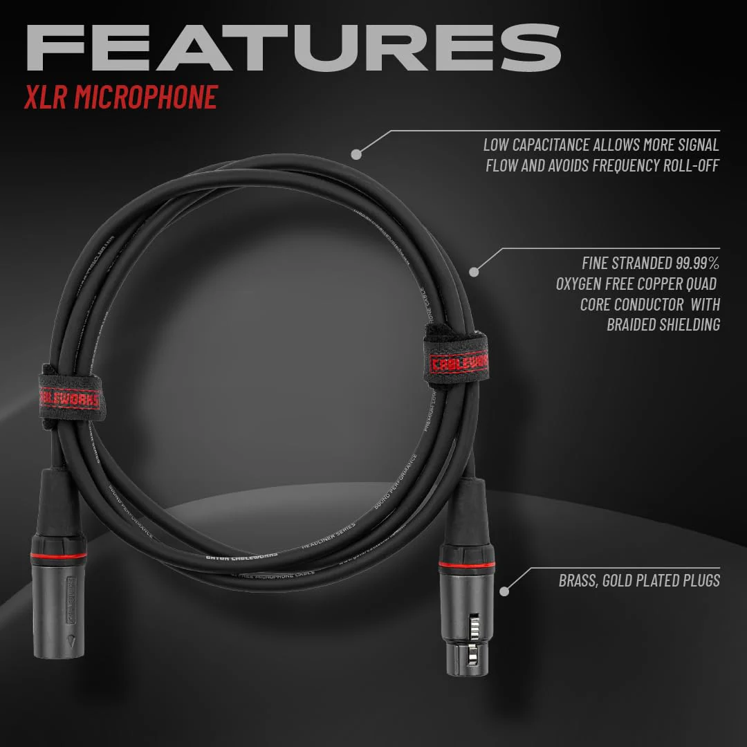 By Gator Cases Headliner Series Premium 50 Foot XLR Microphone Cable, (GCWH-XLR-50) 50 Feet - Image 2