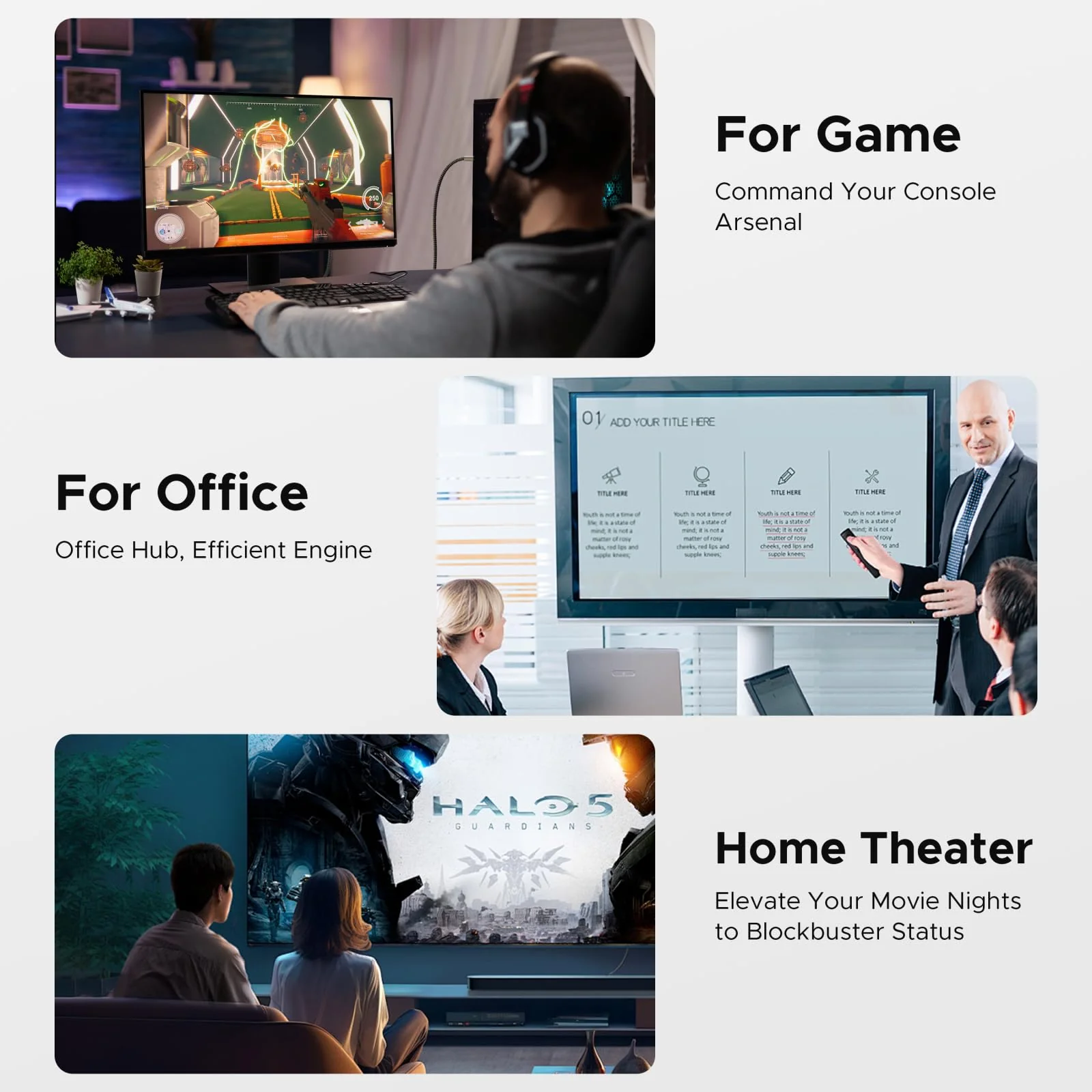 ByteWave HDMI Switch 5 in 1 Out with Remote - 4K@60Hz, HDCP2.3, HDR, 3D, Dolby Support, Multi HDMI Port Selector Box, 5x1 Game Switcher Hub Compatible with PS5 Nintendo Switch1/2 Xbox Roku TV Stick - Image 3