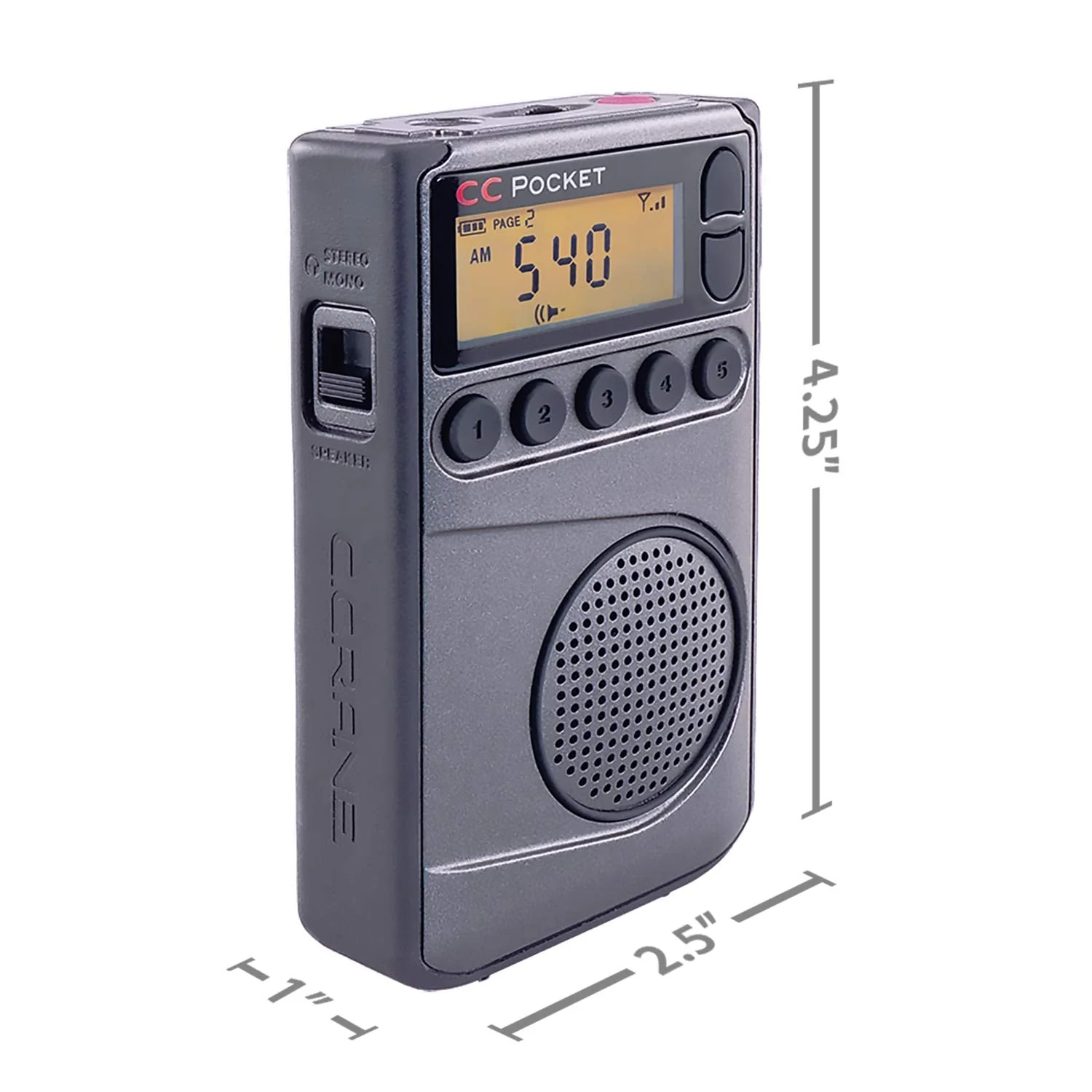 C. Crane CC Pocket AM FM and NOAA Weather Radio with Clock and Sleep Timer - Image 8