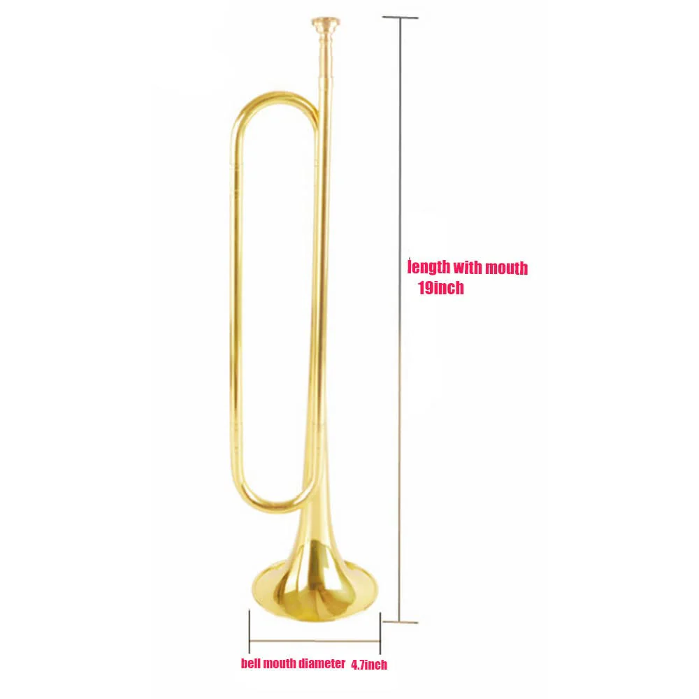 C Flat Gold Brass Material with Mouthpiece for School Band Cavalry Beginner Military Orchestra - Image 3