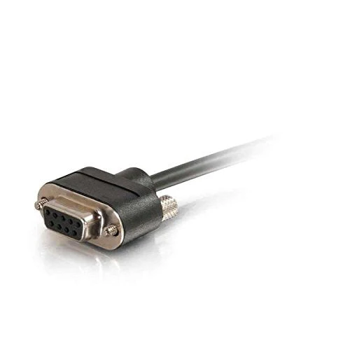 C2G 52180 Serial RS232 DB9 Null Modem Cable with Low Profile Connectors F/F, in-Wall CMG-Rated, Black (35 Feet, 10.66 Meters) - Image 2